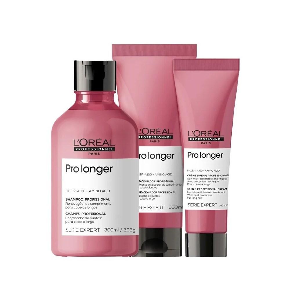 L'Oréal Professionnel Pro Longer Kit com Shampoo 300ml + Condicionador 200ml + Leave-in 150ml — L'Oréal | Farmácia Resyla