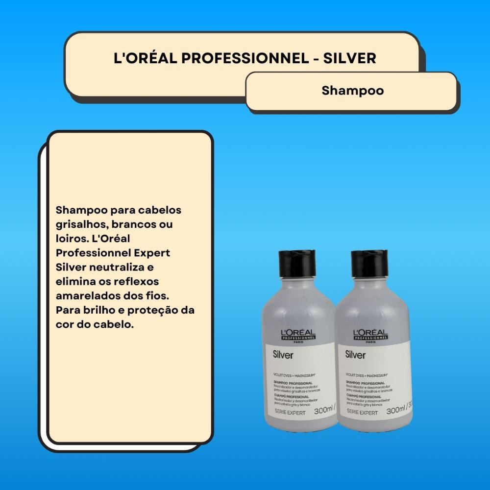L’Oréal Professionnel Silver - Kit 2 Shampoo 300ml — imagem 2 | Farmácia Resyla