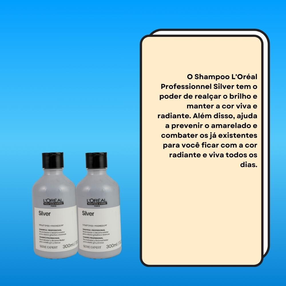 L’Oréal Professionnel Silver - Kit 2 Shampoo 300ml — imagem 3 | Farmácia Resyla