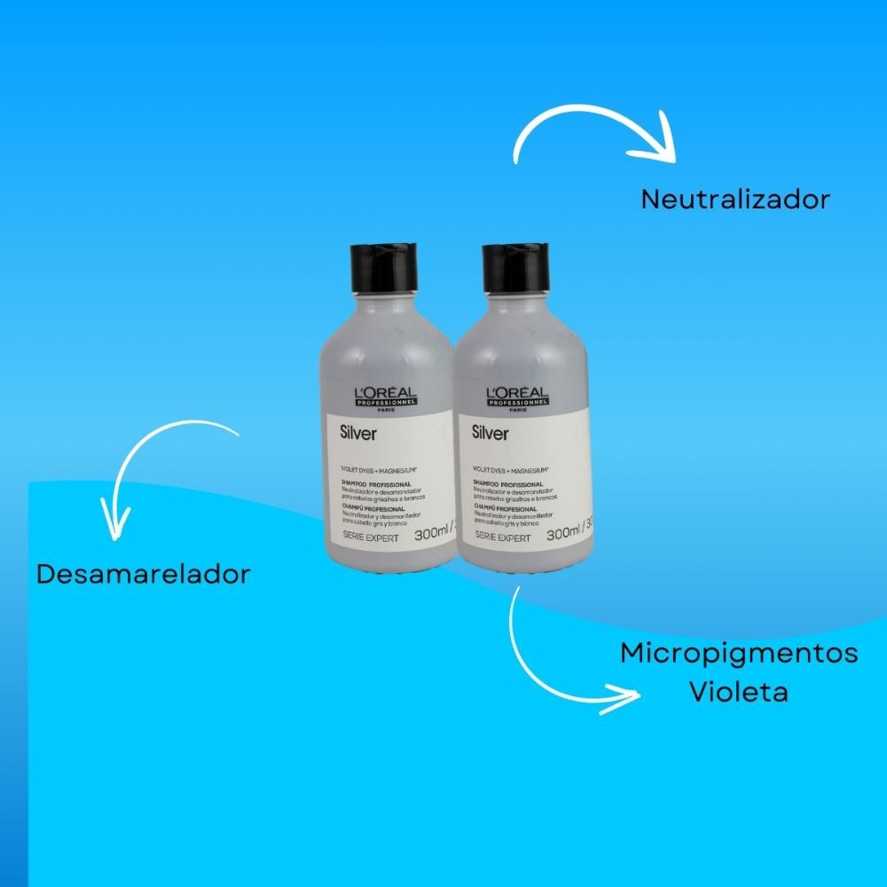 L’Oréal Professionnel Silver - Kit 2 Shampoo 300ml — imagem 4 | Farmácia Resyla