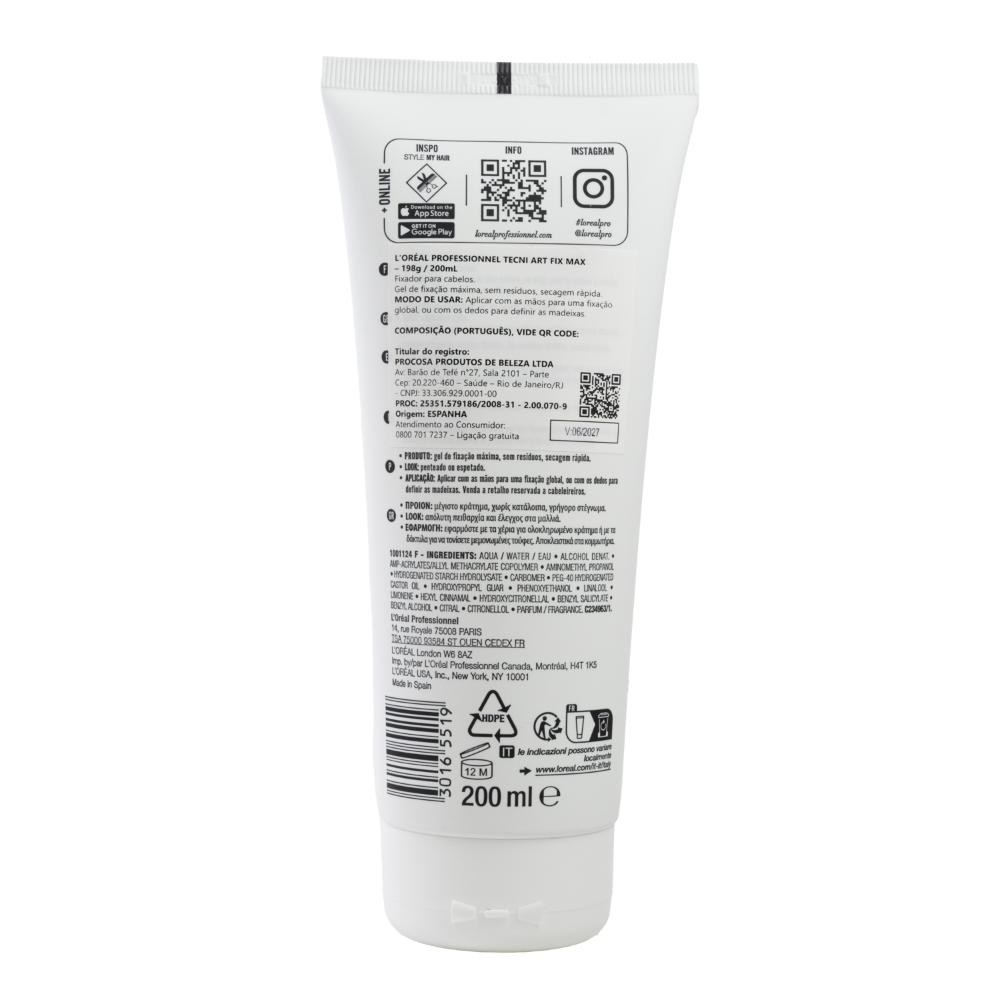 L'Oréal Professionnel Tecni Art Fix Max Gel Fixador - 200ml — imagem 3 | Farmácia Resyla