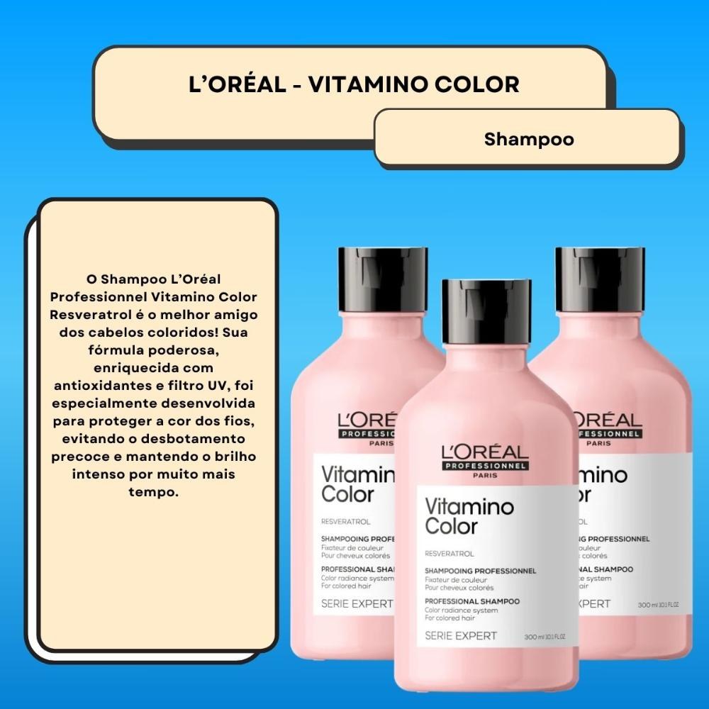 L'Oréal Professionnel Vitamino Color - Kit 3 Shampoo 300ml — imagem 3 | Farmácia Resyla