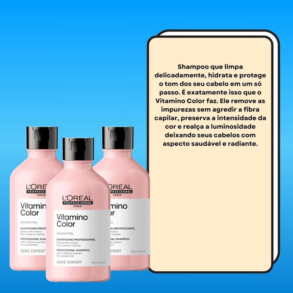 L'Oréal Professionnel Vitamino Color - Kit 3 Shampoo 300ml — imagem 4 | Farmácia Resyla