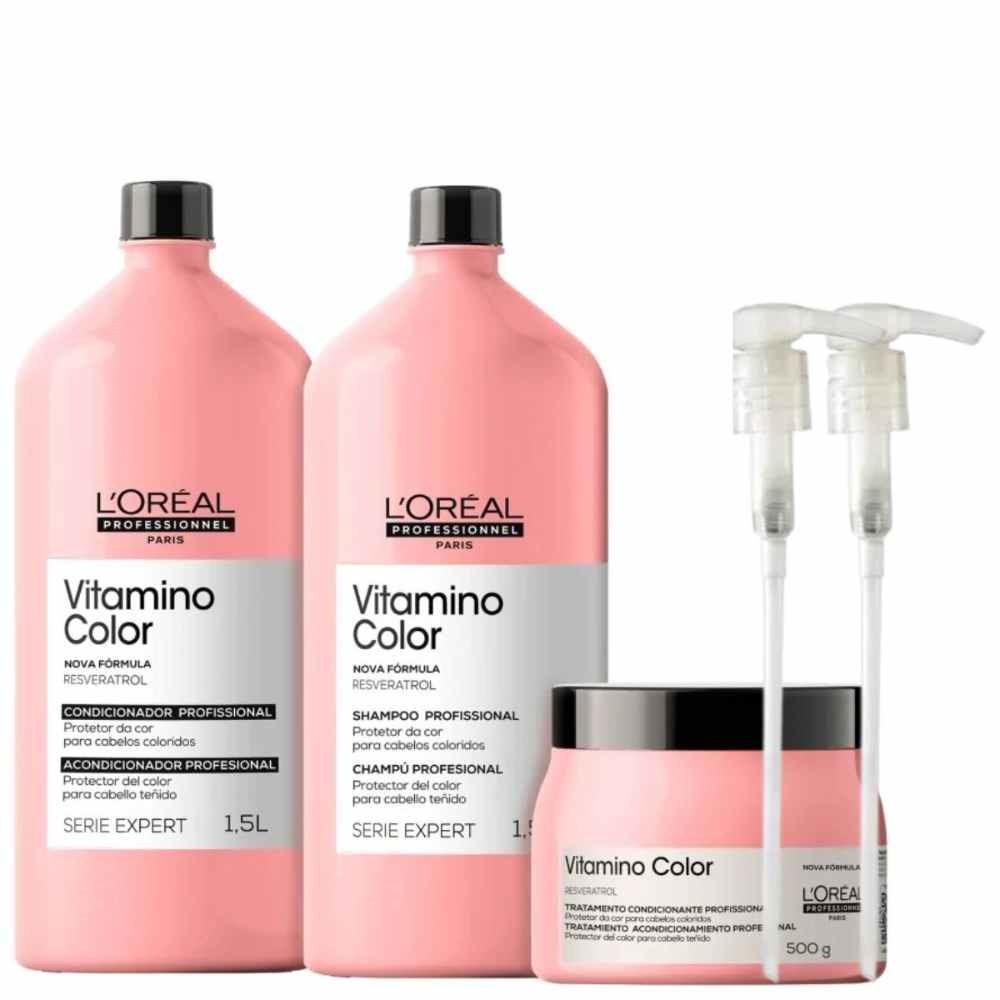 L'Oréal Professionnel Vitamino Color Shampoo + Condicionador 1,5L + Máscara 500g — imagem 2 | Farmácia Resyla