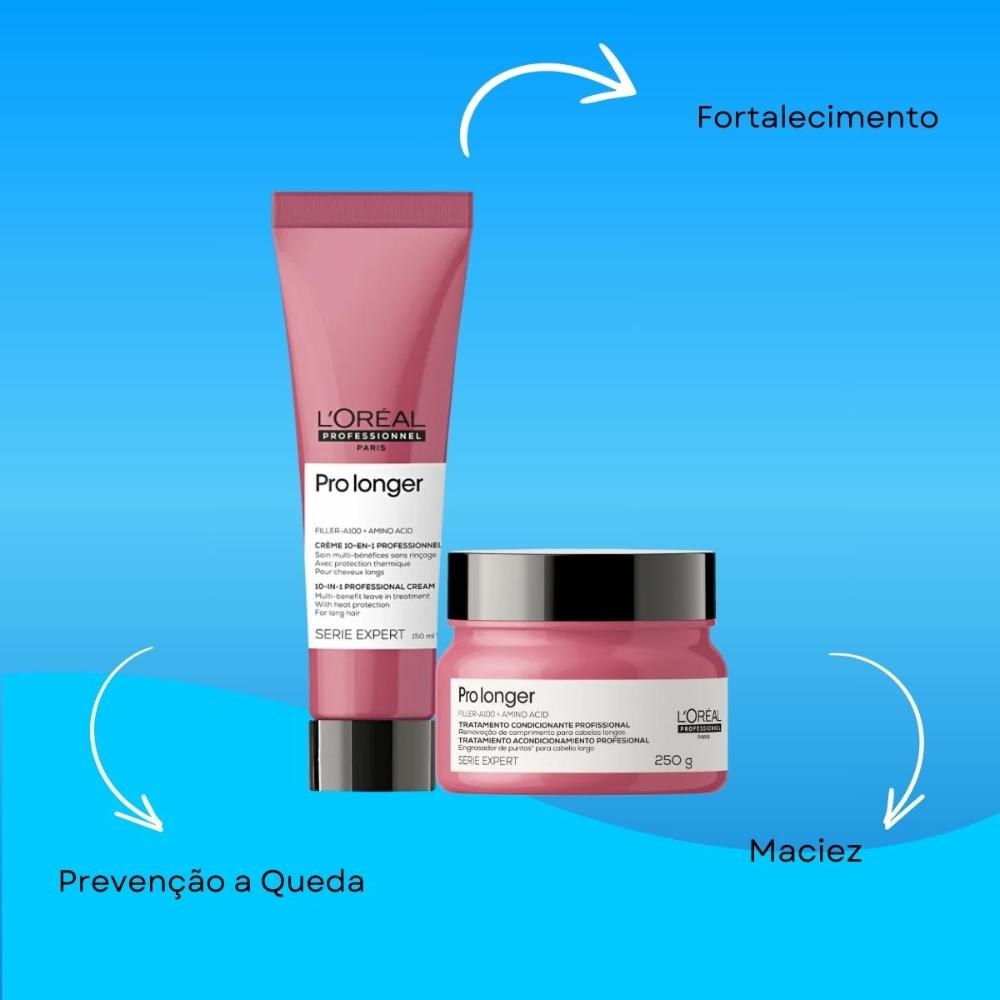 L'Oréal Serie Expert Pro Longer - Kit Máscara 250g + Leave-in 150ml — imagem 4 | Farmácia Resyla