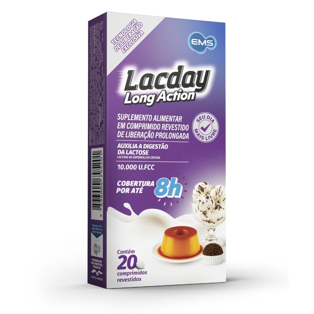 Lacday Long Action 10.000 U.Fcc 20 Comprimidos Revestidos — Lacday | Farmácia Resyla