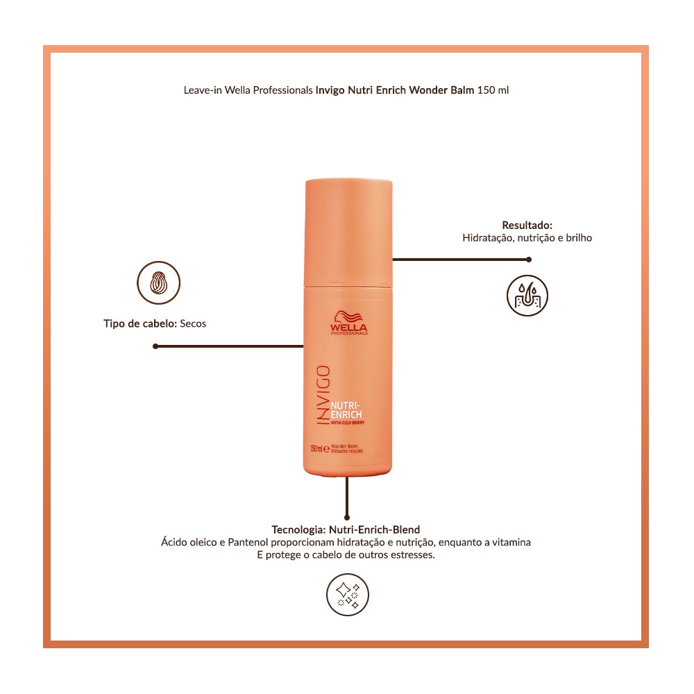 Leave-in Wella Professionals Invigo Nutri Enrich Wonder Balm 150 ml — imagem 3 | Farmácia Resyla