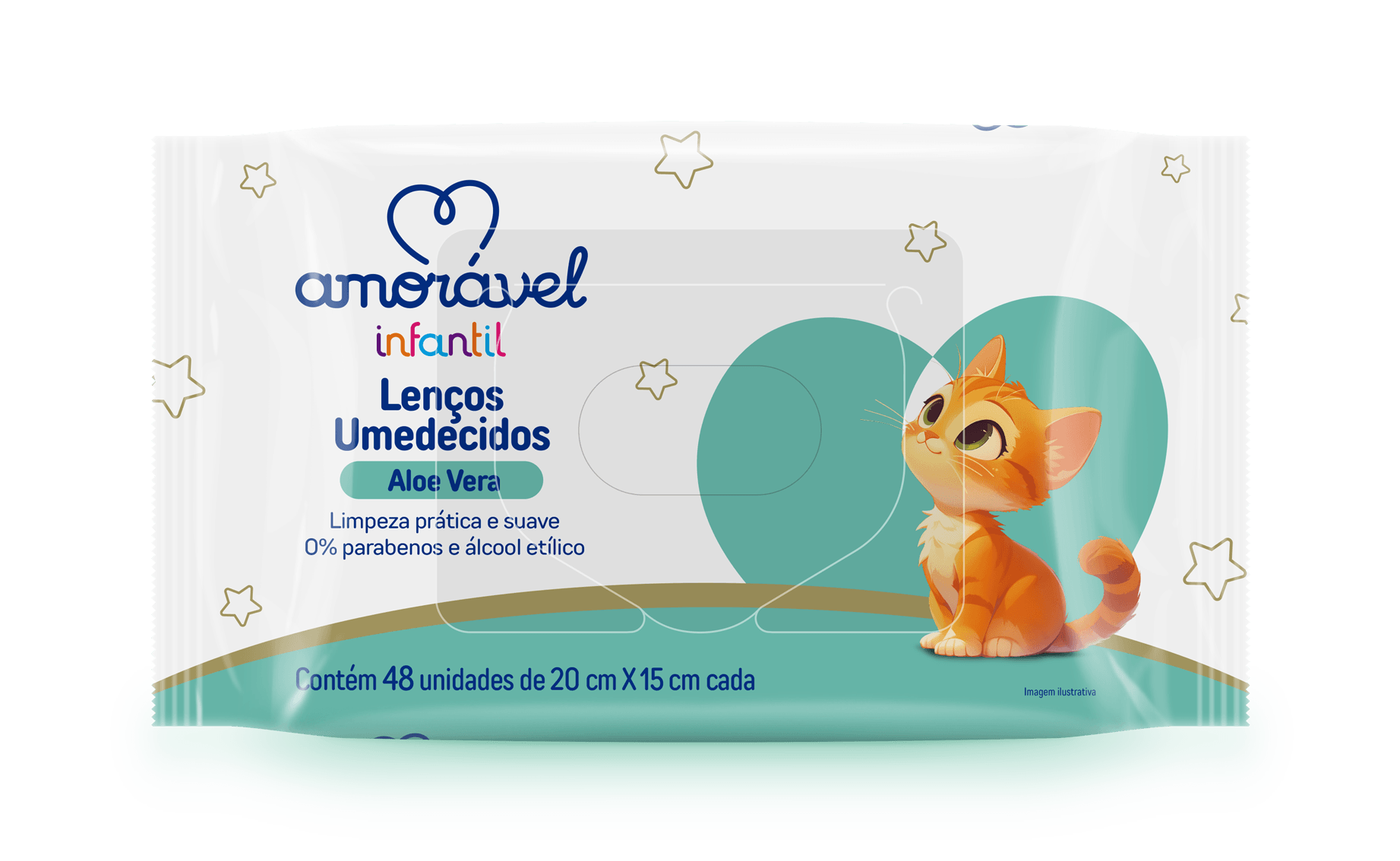 Lenço Umedecido Amorável Baby Aloe Vera 48 Unidades — Amoravel | Farmácia Resyla