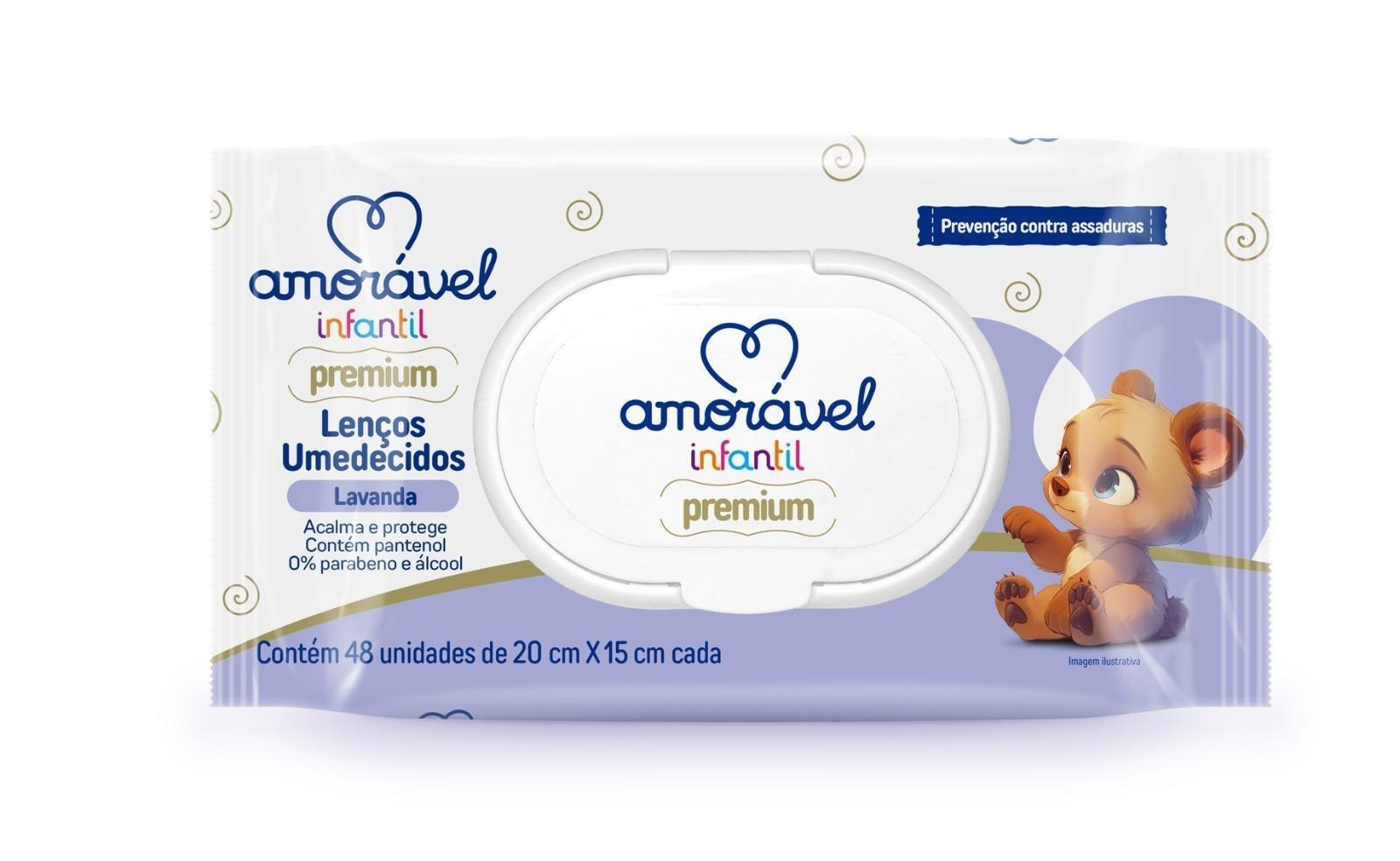 Lenço Umedecido Amorável Prevenção De Assaduras 48 Unidades — Amoravel | Farmácia Resyla
