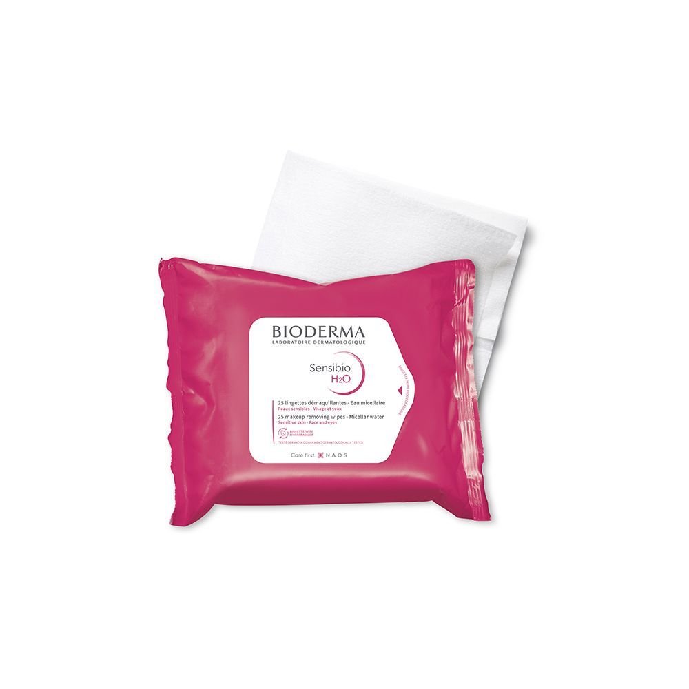 Lenços Micelares Faciais Bioderma Sensibio H2O 25 Unidades — Bioderma | Farmácia Resyla