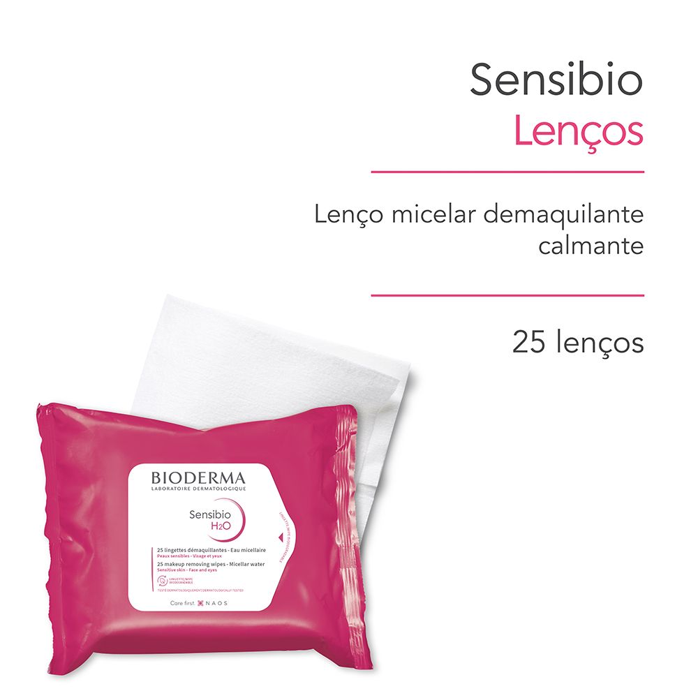 Lenços Micelares Faciais Bioderma Sensibio H2O 25 Unidades — imagem 2 | Farmácia Resyla
