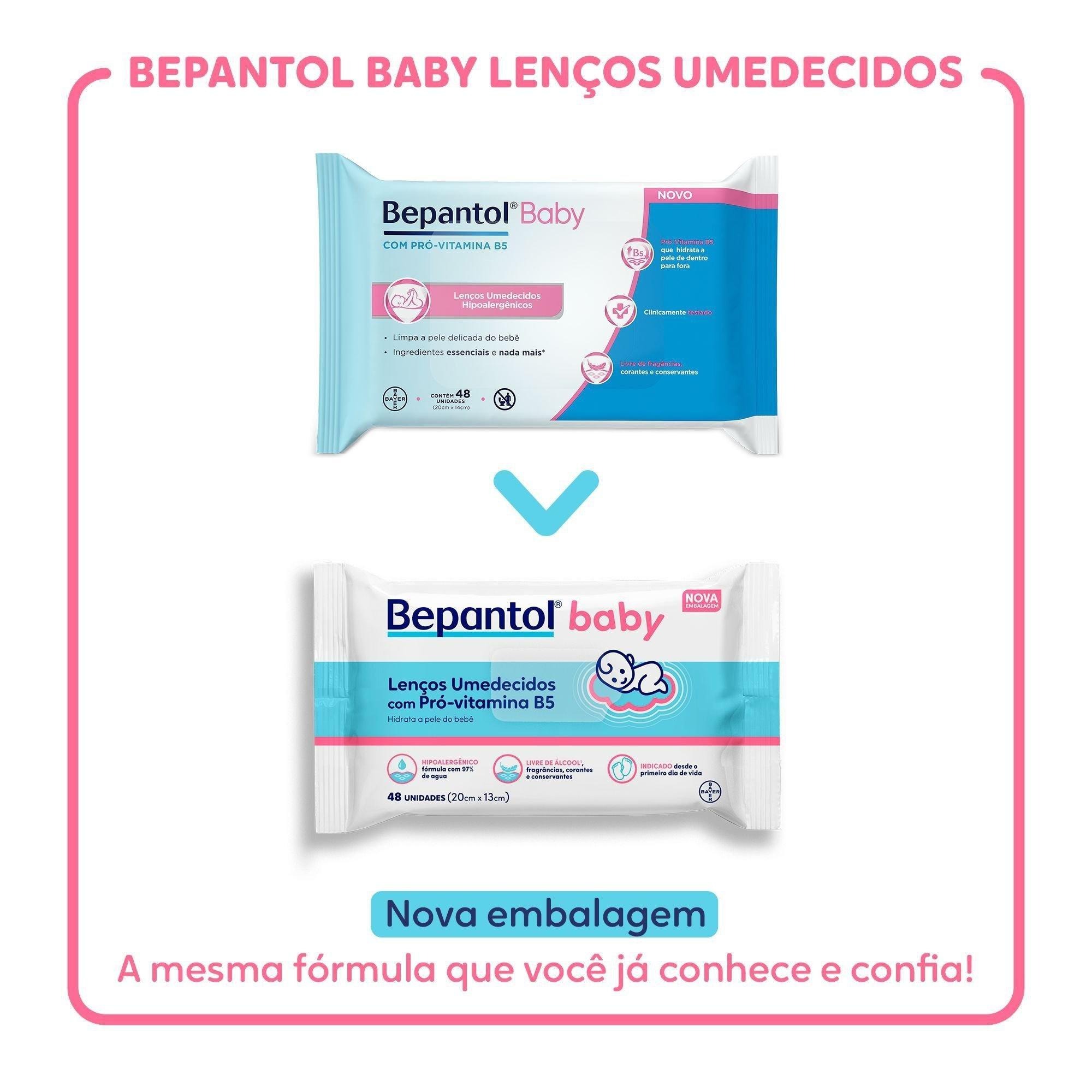 Lenços Umedecidos Bepantol Baby Sem Fragrância com Pró-Vitamina B5 Hipoalergênico 48 Unidades — imagem 2 | Farmácia Resyla