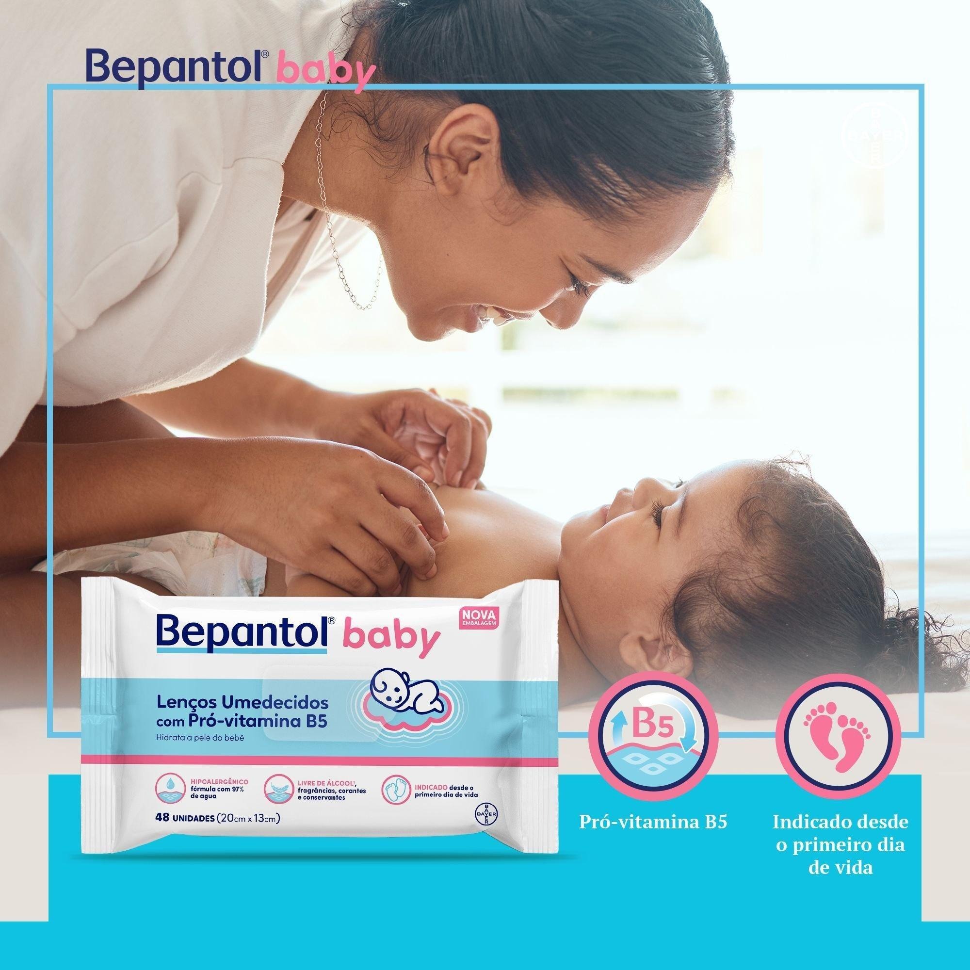 Lenços Umedecidos Bepantol Baby Sem Fragrância com Pró-Vitamina B5 Hipoalergênico 48 Unidades — imagem 3 | Farmácia Resyla