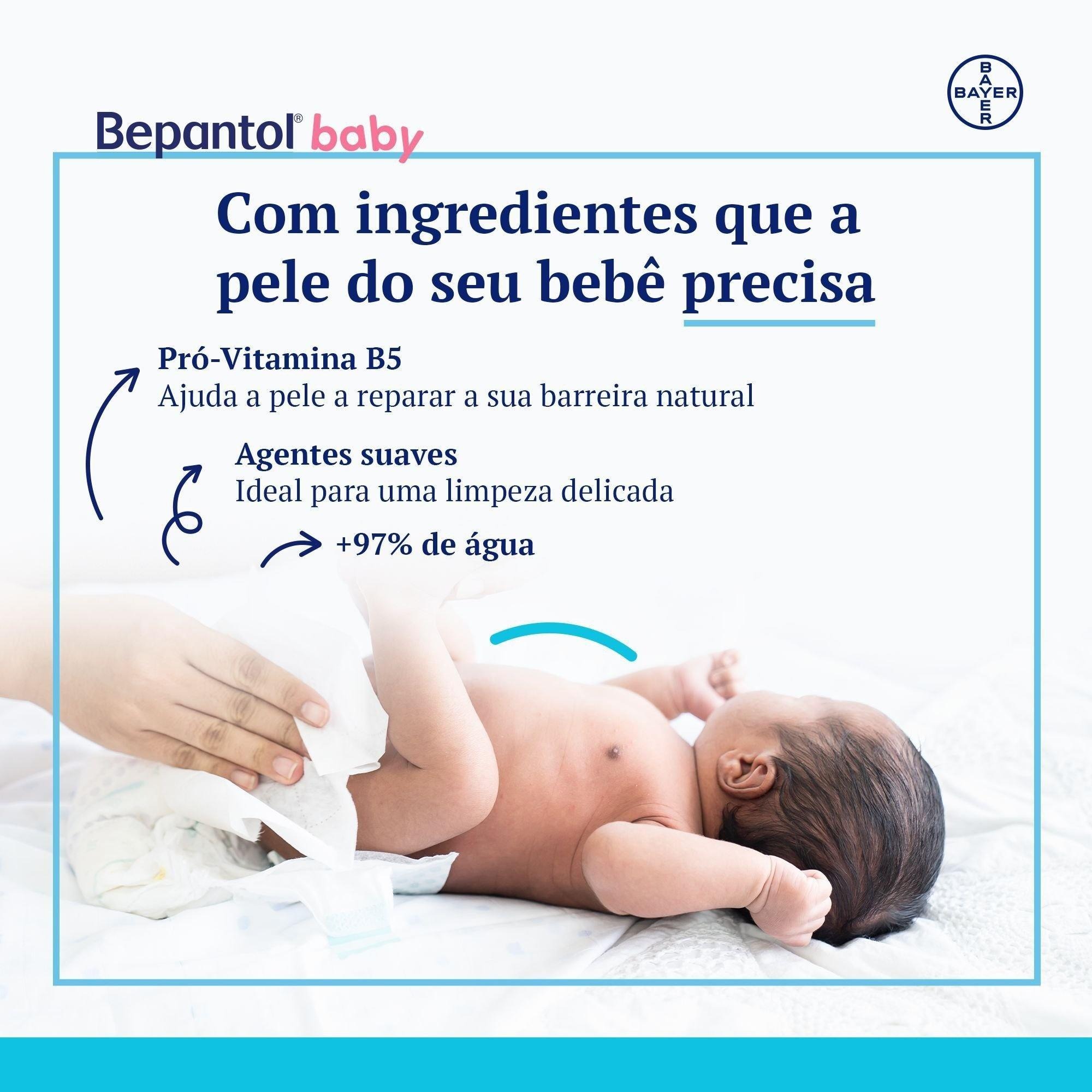 Lenços Umedecidos Bepantol Baby Sem Fragrância com Pró-Vitamina B5 Hipoalergênico 48 Unidades — imagem 4 | Farmácia Resyla