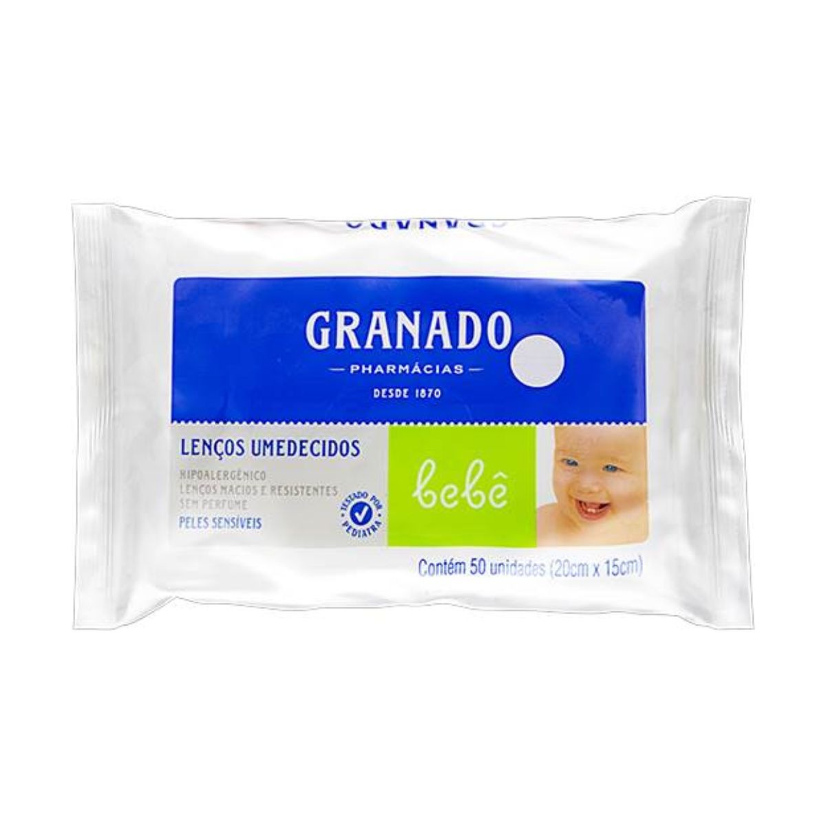 Lenços Umedecidos Granado Bebê Pele Sensível 50 Unidades — Granado | Farmácia Resyla
