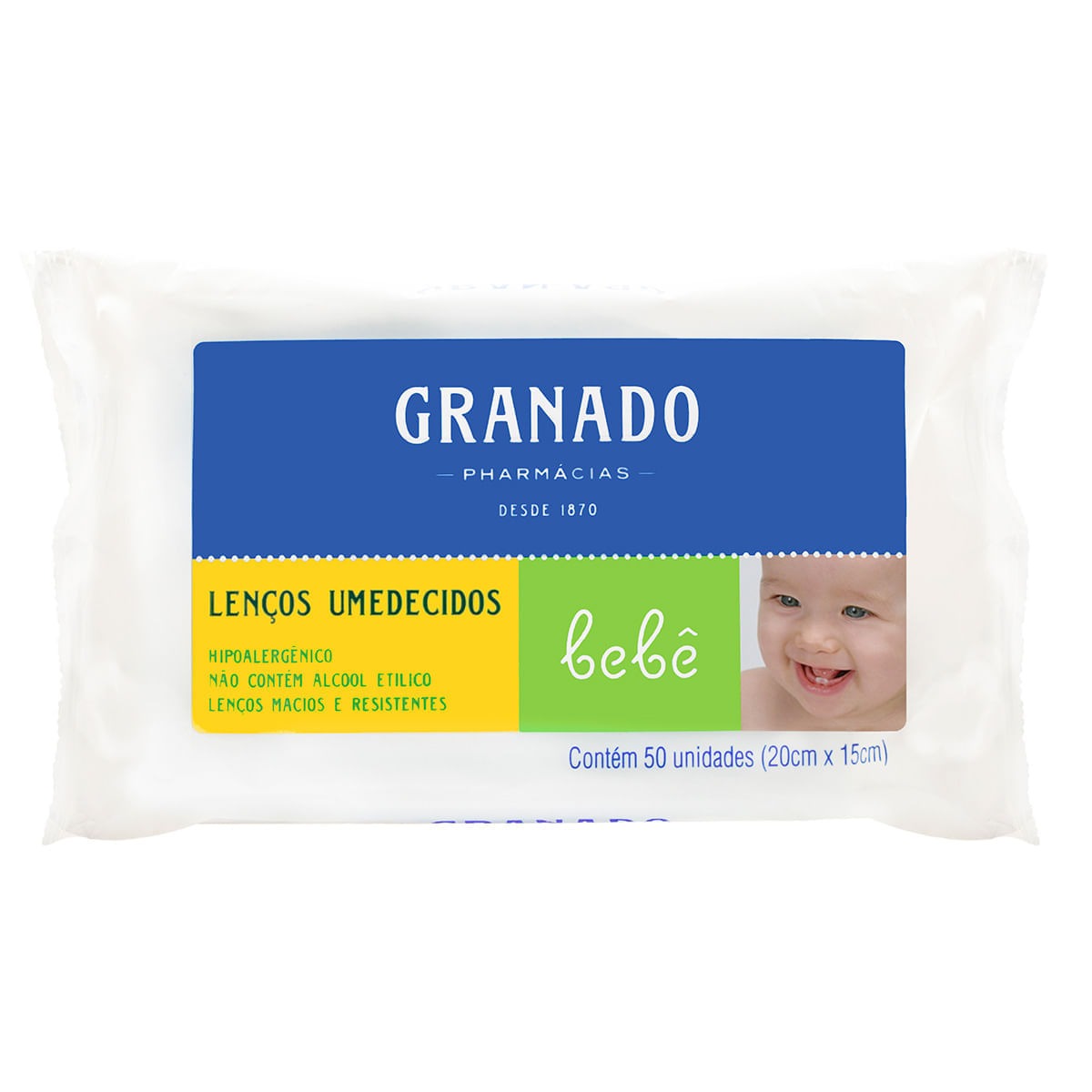 Lenços Umedecidos Granado Bebê Tradicional 50 Unidades — Granado | Farmácia Resyla