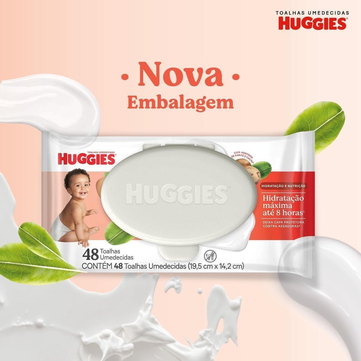 Lenços Umedecidos Huggies Hidratação e Nutrição Contra Assaduras 192 Unidades — imagem 2 | Farmácia Resyla