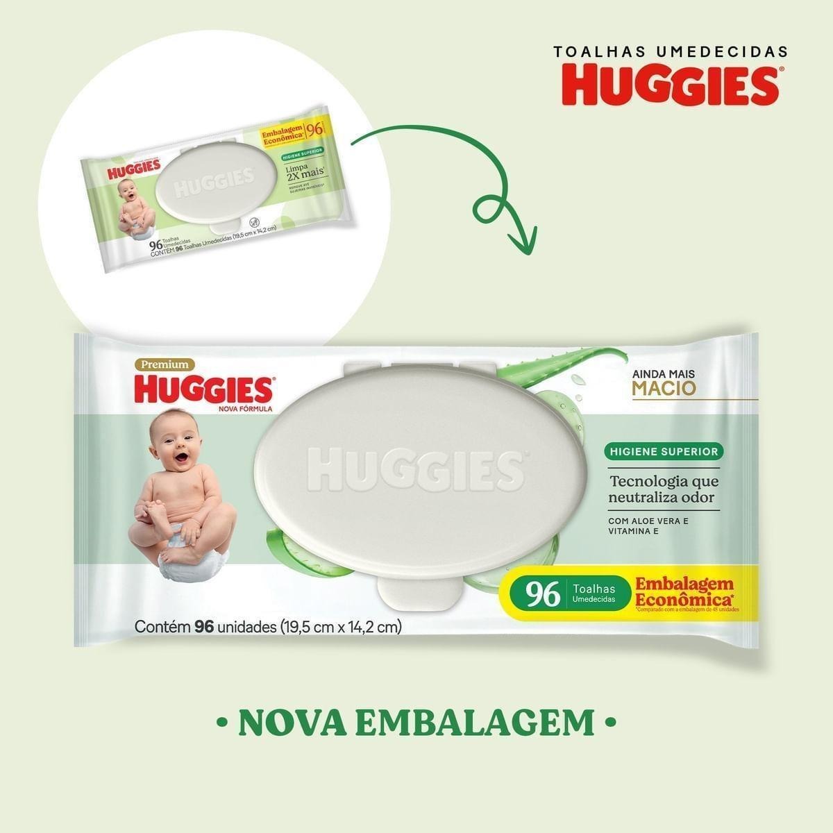 Lenços Umedecidos Huggies Higiene Superior Limpam 2x Mais 192 Unidades — imagem 2 | Farmácia Resyla