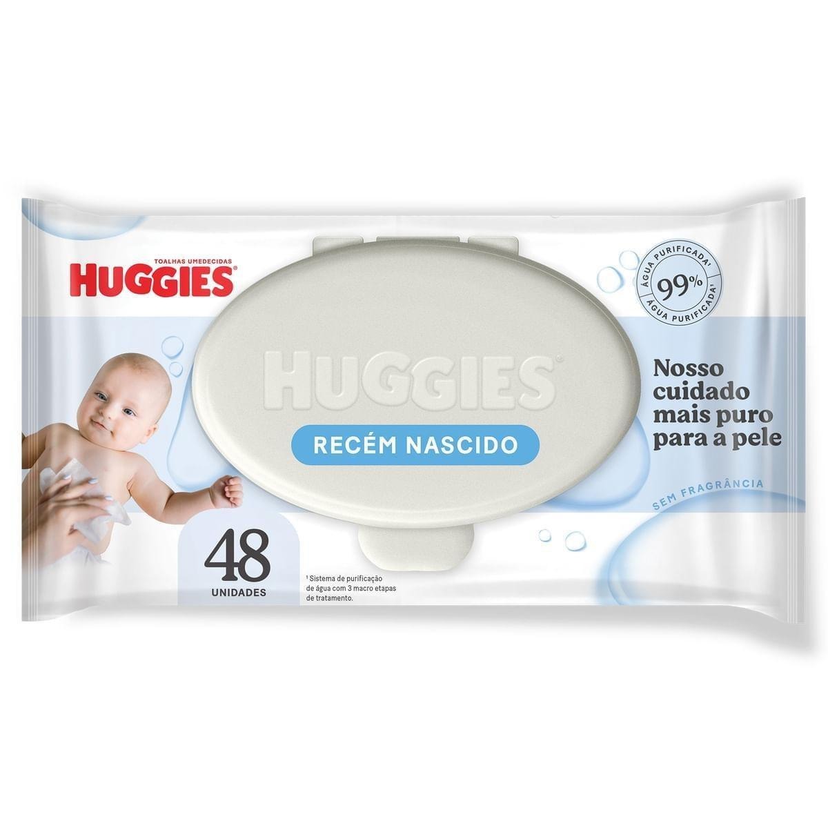 Lenços Umedecidos Huggies Recém-Nascido Sem Fragrância 48 Unidades — Huggies | Farmácia Resyla