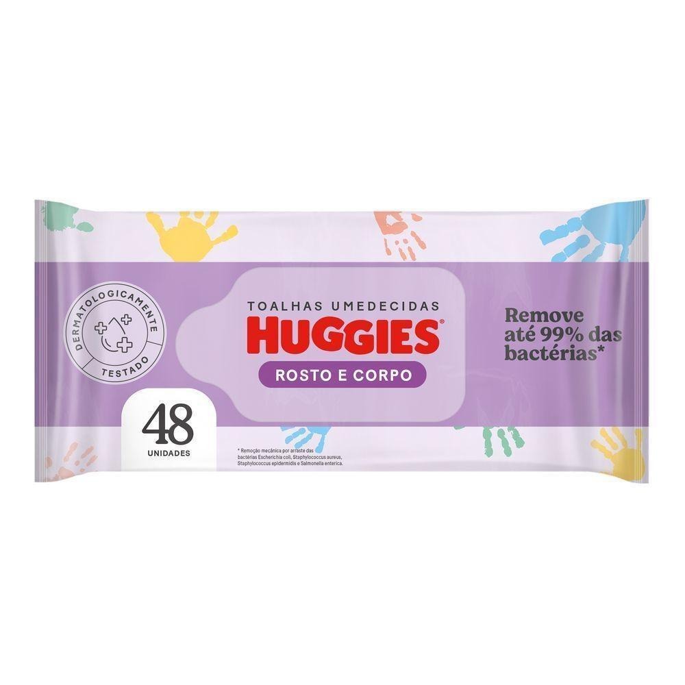 Lenços Umedecidos Huggies Rosto e Corpo Hipoalergênico 48 Unidades — Huggies | Farmácia Resyla
