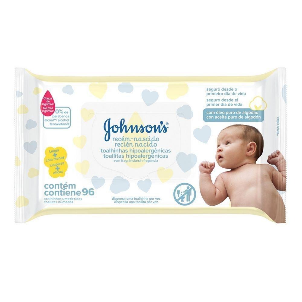Lenços Umedecidos Johnson's Baby Recém-Nascido Sem Fragrância 96 Unidades — Johnsons Baby | Farmácia Resyla