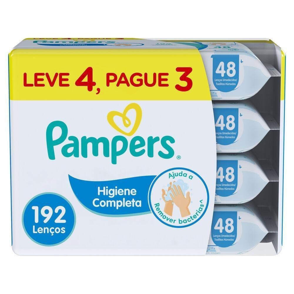 Lenços Umedecidos Pampers Higiene Completa Sem Álcool e Sem Perfume 48 Unidades Leve 4 Pague 3 — Pampers | Farmácia Resyla