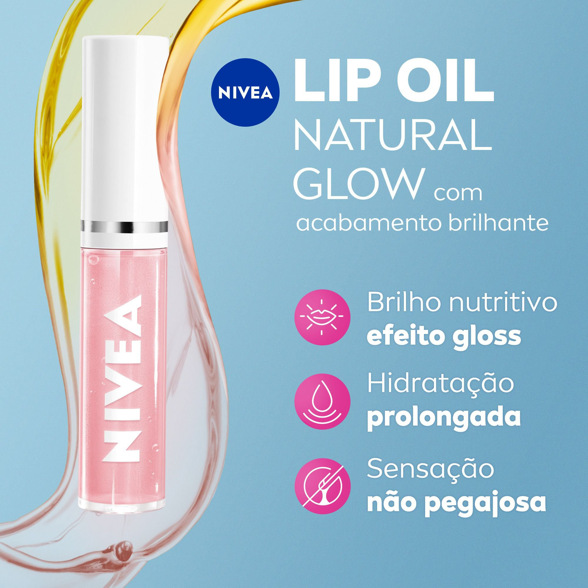 Lip OIl Nivea Brilho Nutritivo Natural Glow 5,5ml — imagem 3 | Farmácia Resyla