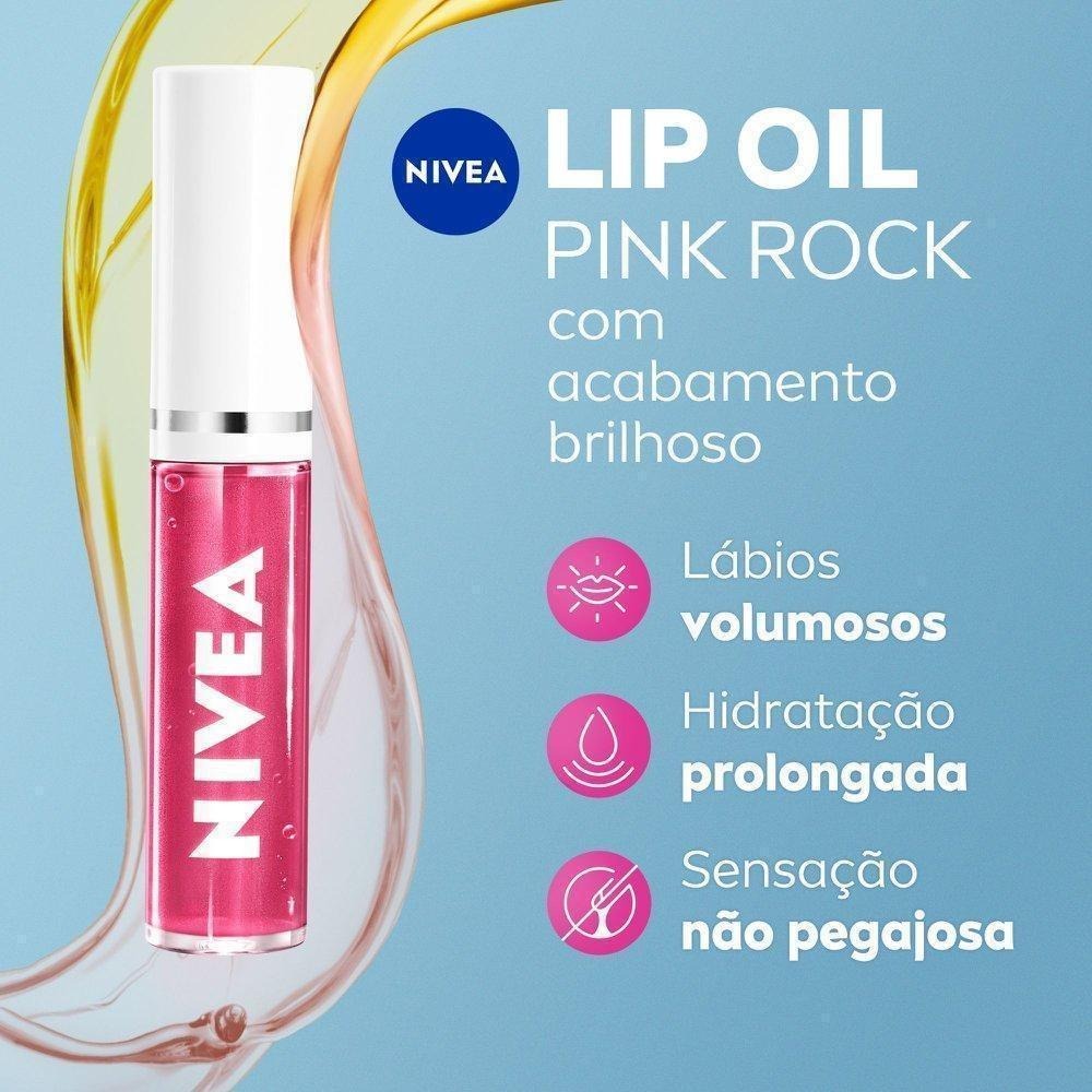 Lip OIl Nivea Brilho Nutritivo Pink Rock 5,5ml — imagem 3 | Farmácia Resyla