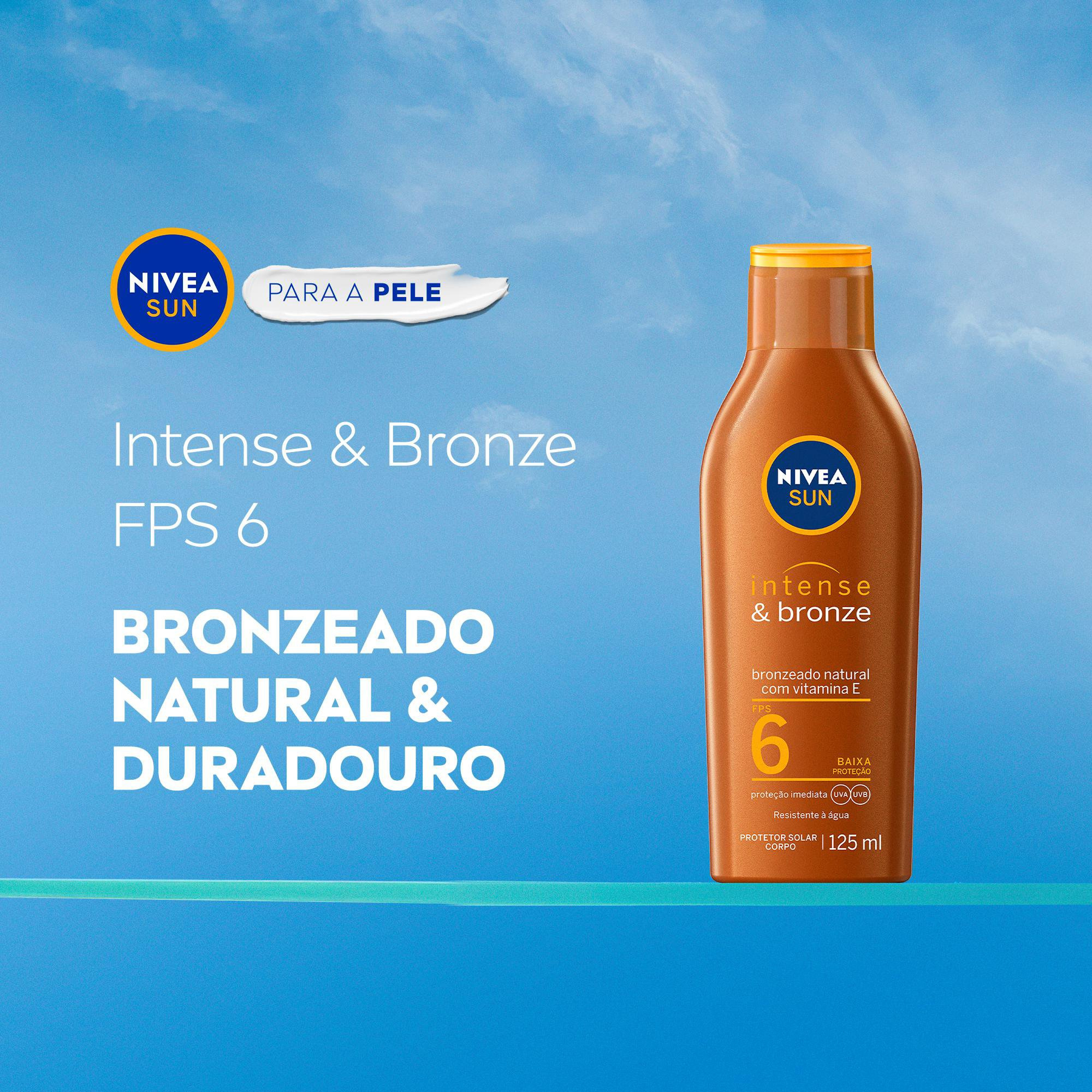 Loção Bronzeadora Nivea Sun Intense & Bronze Resistente à Água FPS6 125ml — imagem 3 | Farmácia Resyla