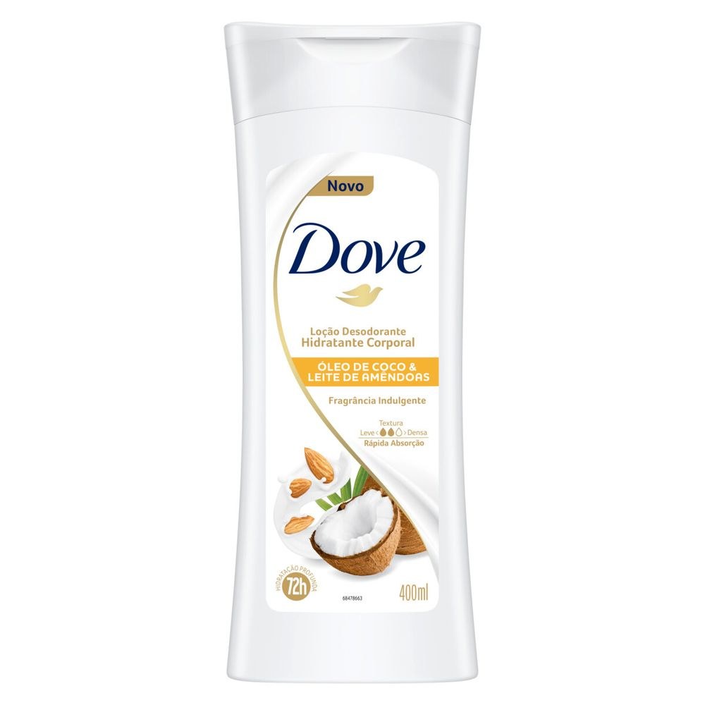 Loção Corporal Dove Hidratante Óleo de Coco e Leite de Amêndoas 72h 400ml — imagem 2 | Farmácia Resyla