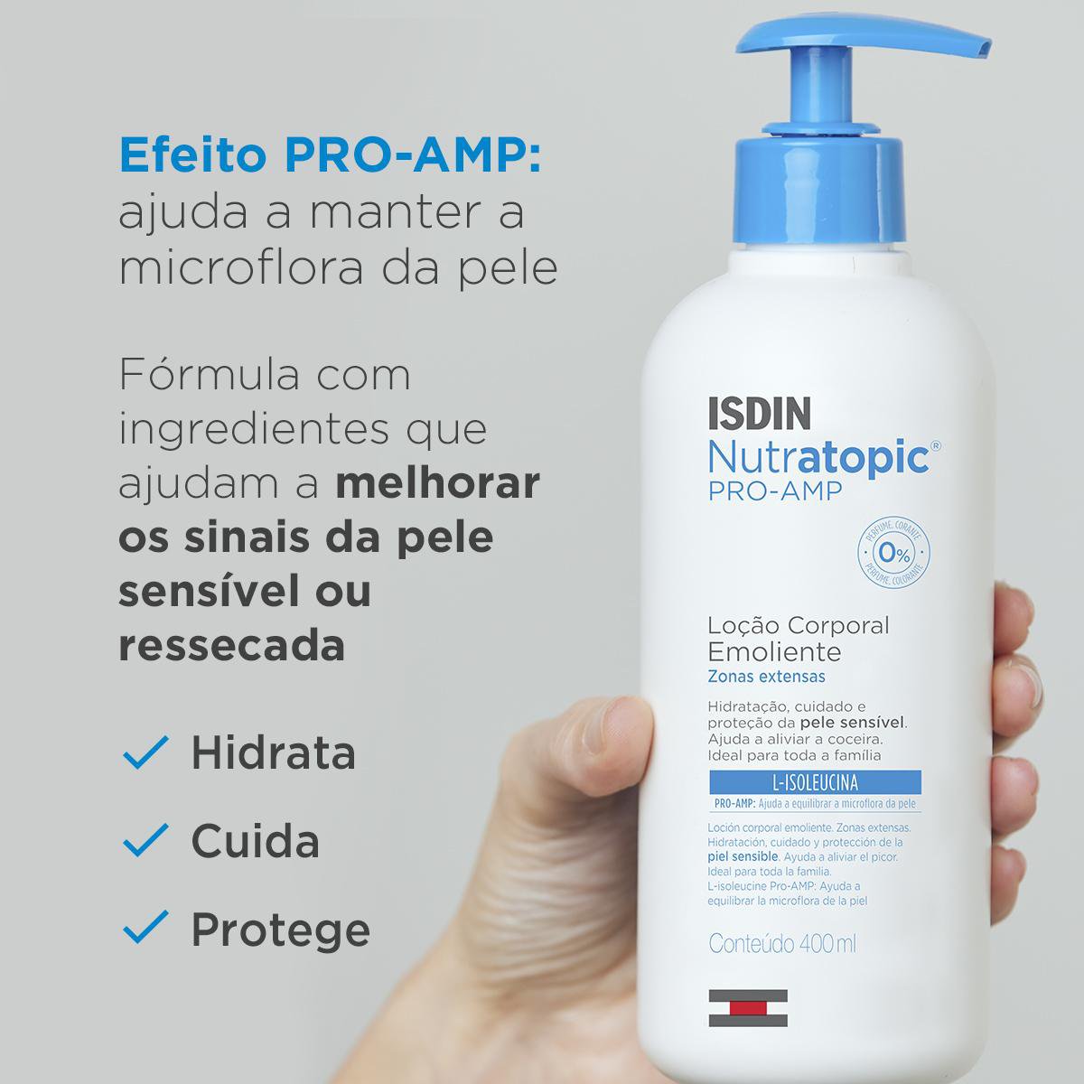 Loção Corporal ISDIN Nutratopic Pro-AMP Pele Atópica 400ml — imagem 2 | Farmácia Resyla