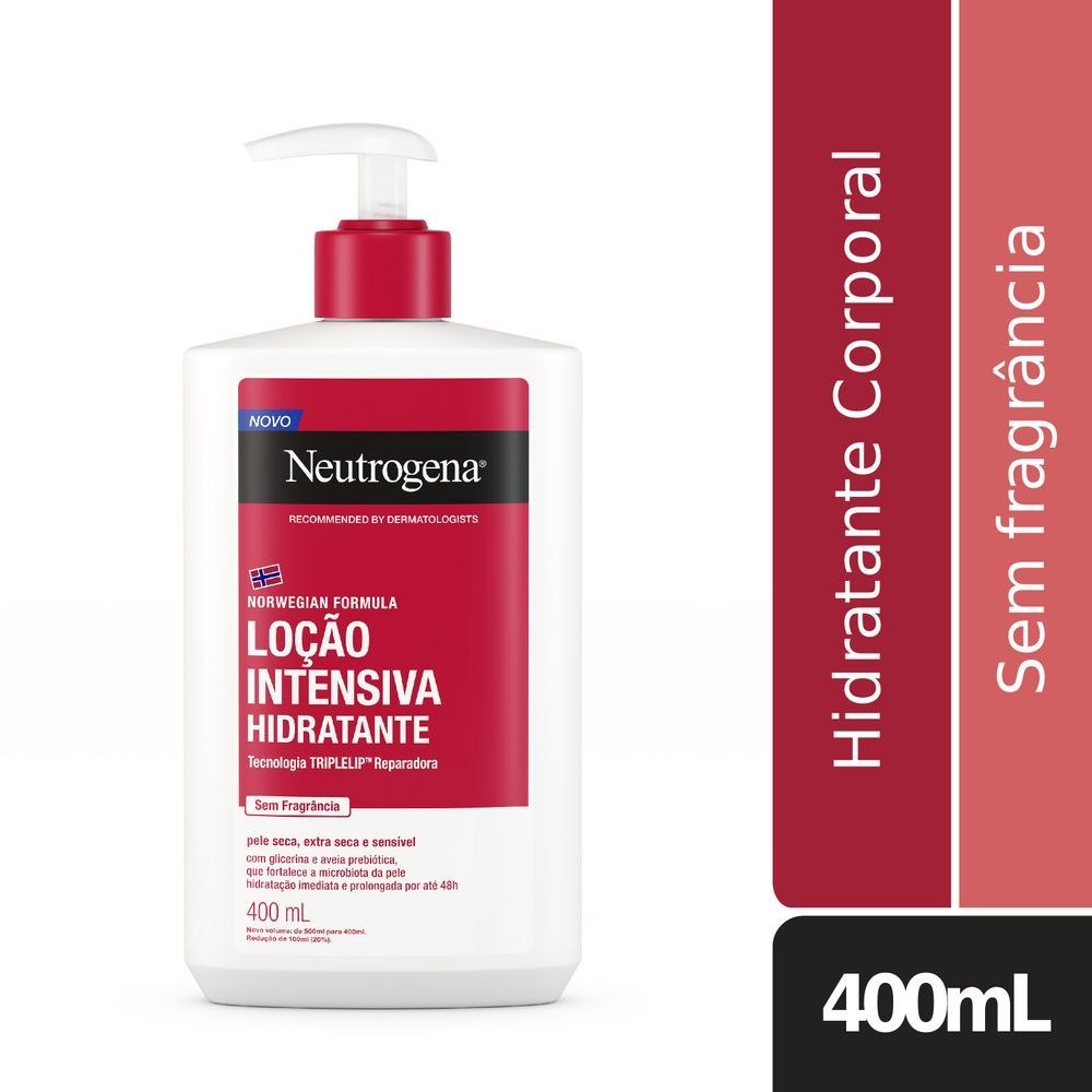 Loção Corporal Neutrogena Norwegian Formula Hidratante Intensiva Sem Fragrância 400ml — Neutrogena | Farmácia Resyla