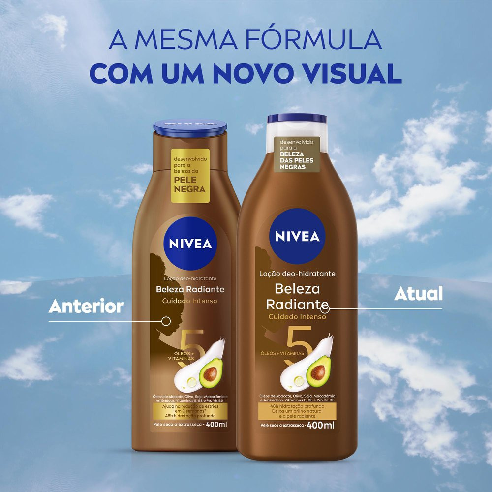 Loção Corporal Nivea Beleza Radiante Cuidado Intenso Pele Negra 400ml — imagem 4 | Farmácia Resyla