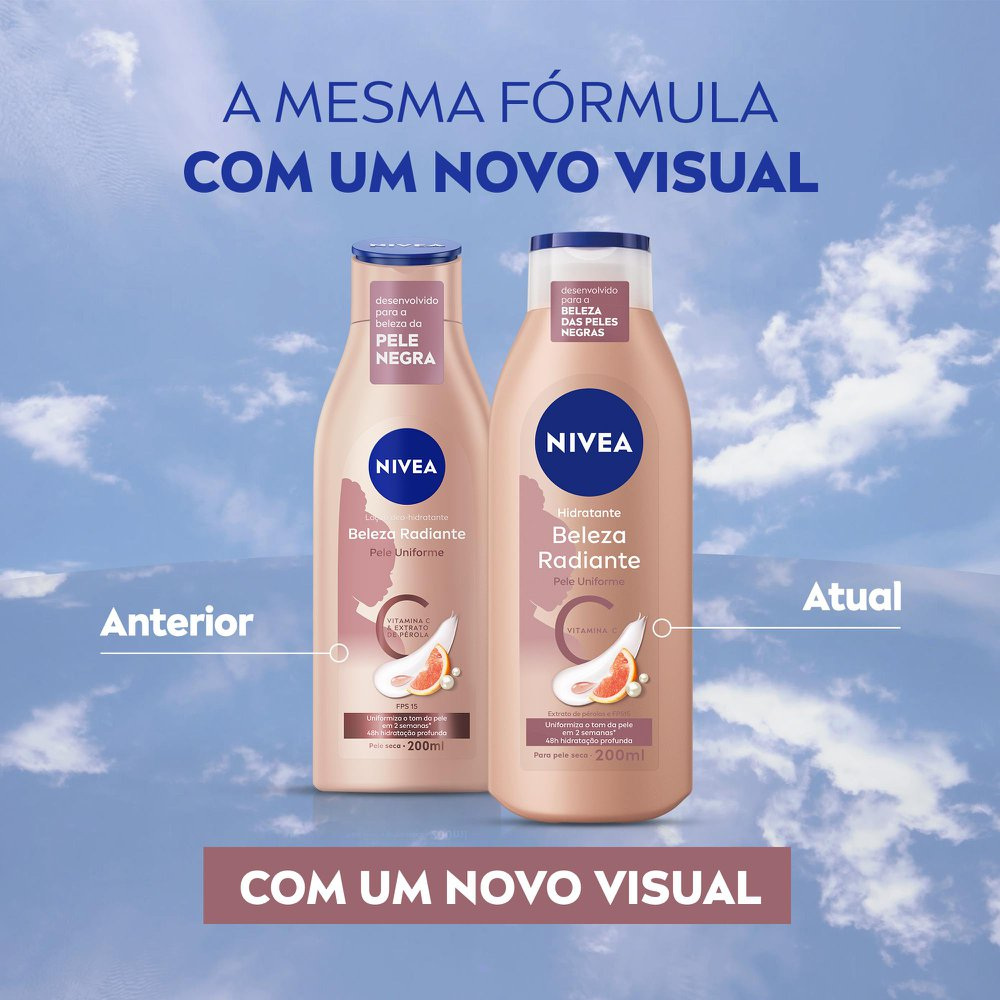 Loção Corporal Nivea Beleza Radiante Pele Uniforme FPS 15 200ml — imagem 4 | Farmácia Resyla