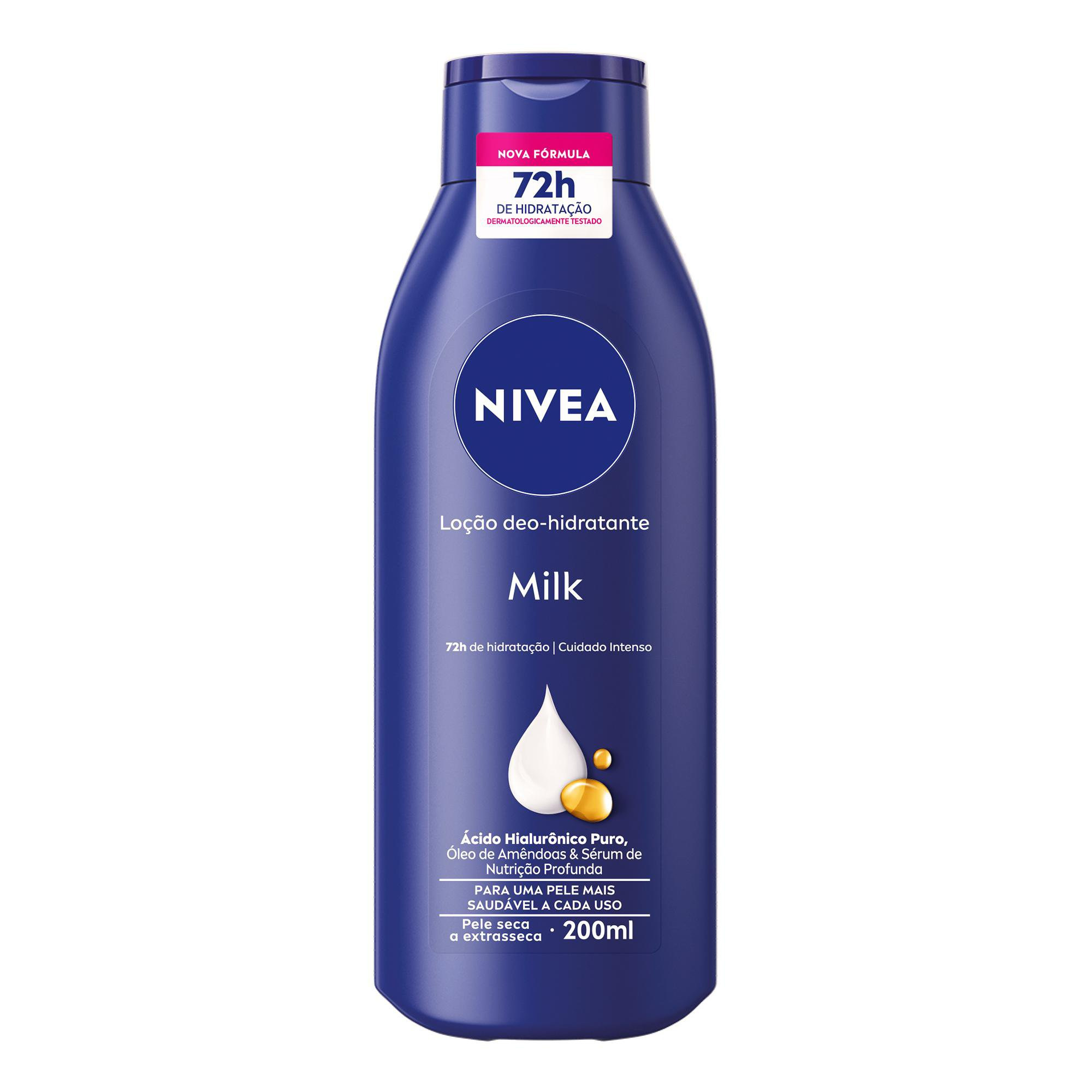 Loção Corporal Nivea Milk Hidratação Profunda Pele Seca a Extrasseca 200ml — Nivea | Farmácia Resyla