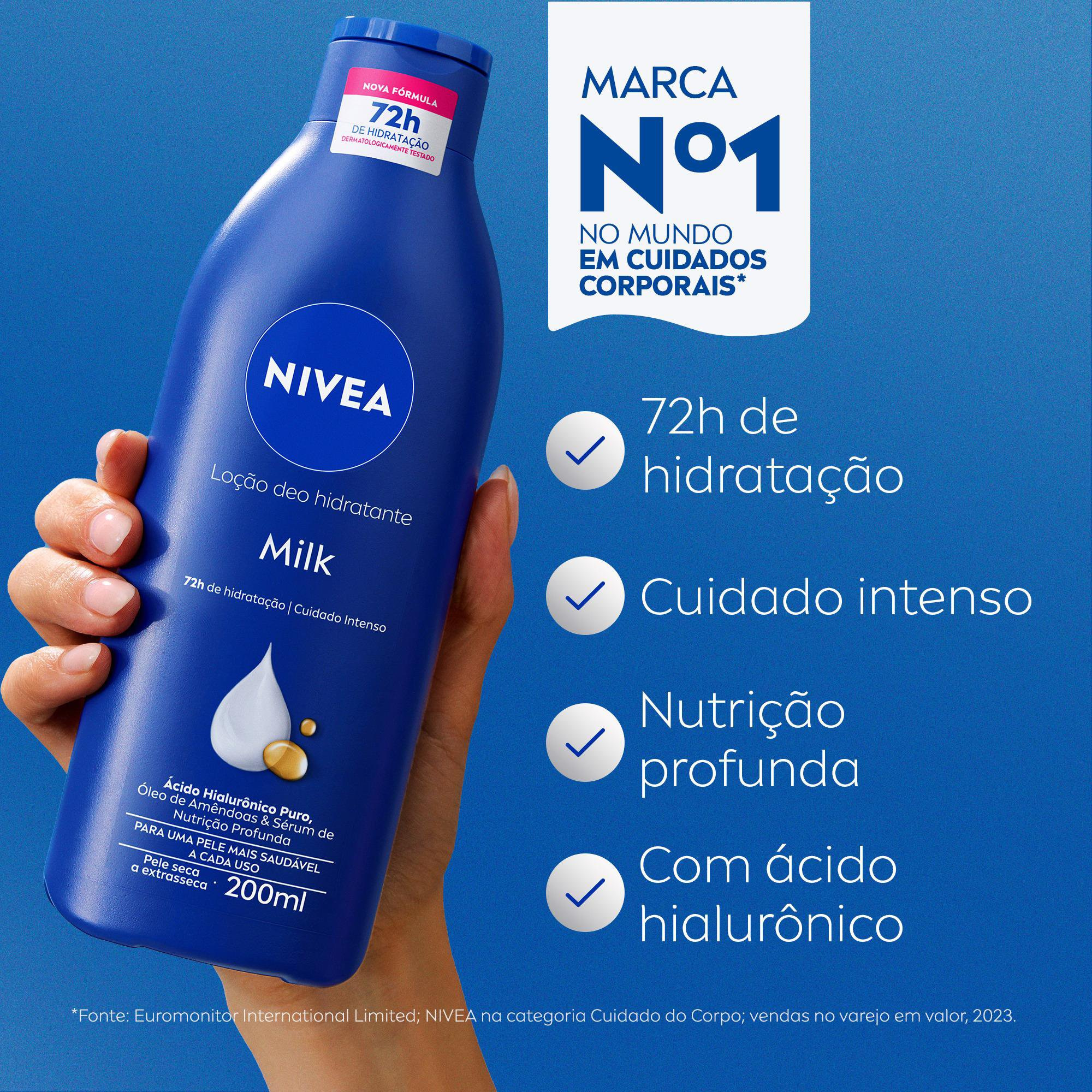 Loção Corporal Nivea Milk Hidratação Profunda Pele Seca a Extrasseca 200ml — imagem 3 | Farmácia Resyla