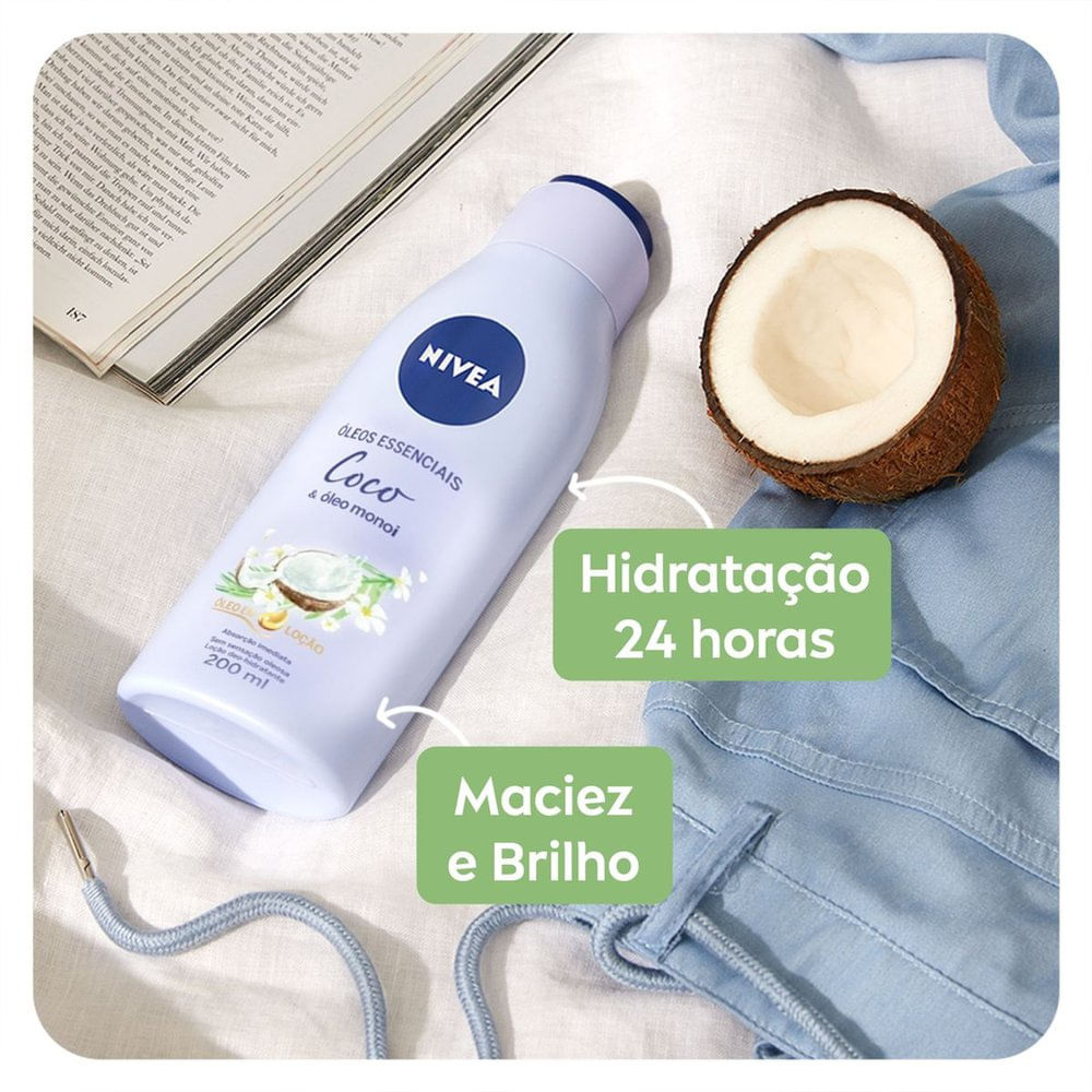 Loção Corporal Nivea Óleos Essenciais Coco e Óleo Monoi 200ml — imagem 3 | Farmácia Resyla