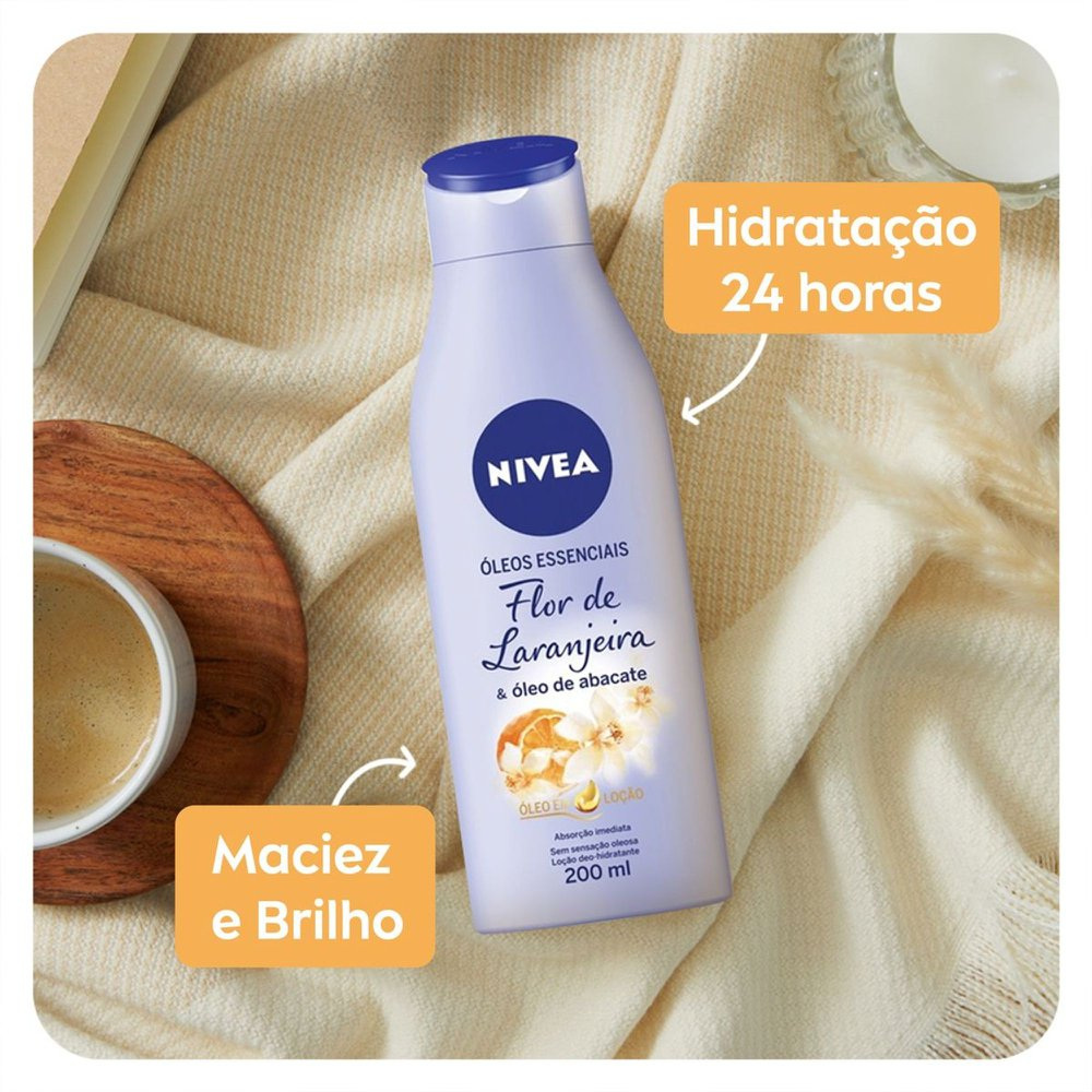 Loção Corporal Nivea Óleos Essenciais Hidratante Flor de Laranjeira e Óleo de Abacate 200ml — imagem 3 | Farmácia Resyla