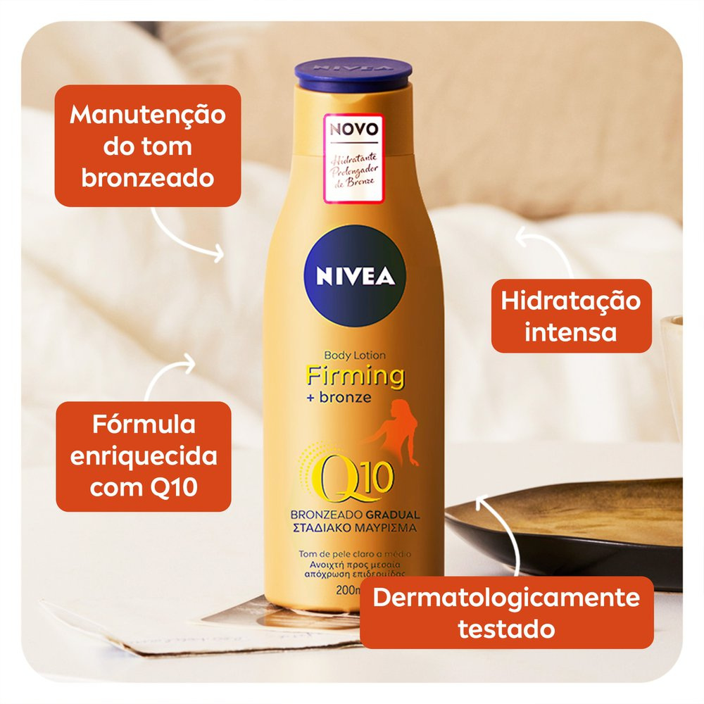Loção Corporal Nivea Q10 Firmador Prolongador de Bronze 200ml — imagem 4 | Farmácia Resyla