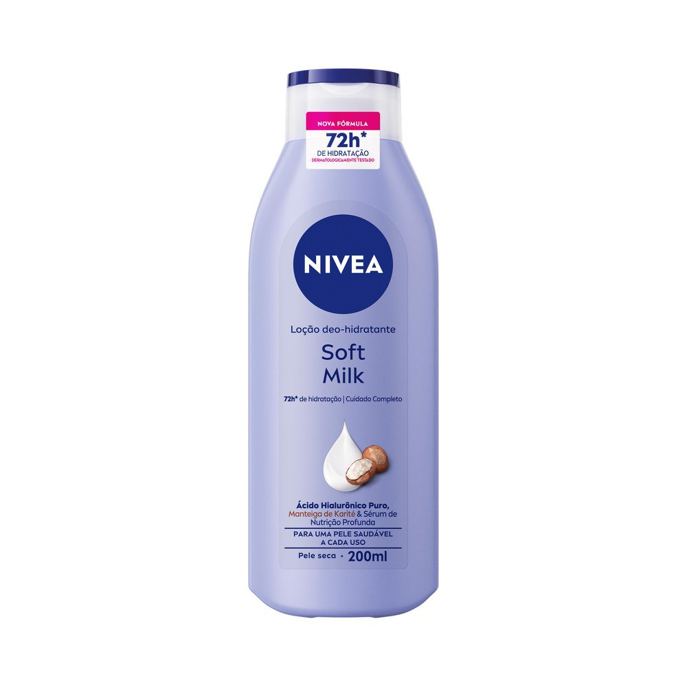 Loção Corporal Nivea Soft Milk Hidratante Desodorante 200ml — Nivea | Farmácia Resyla