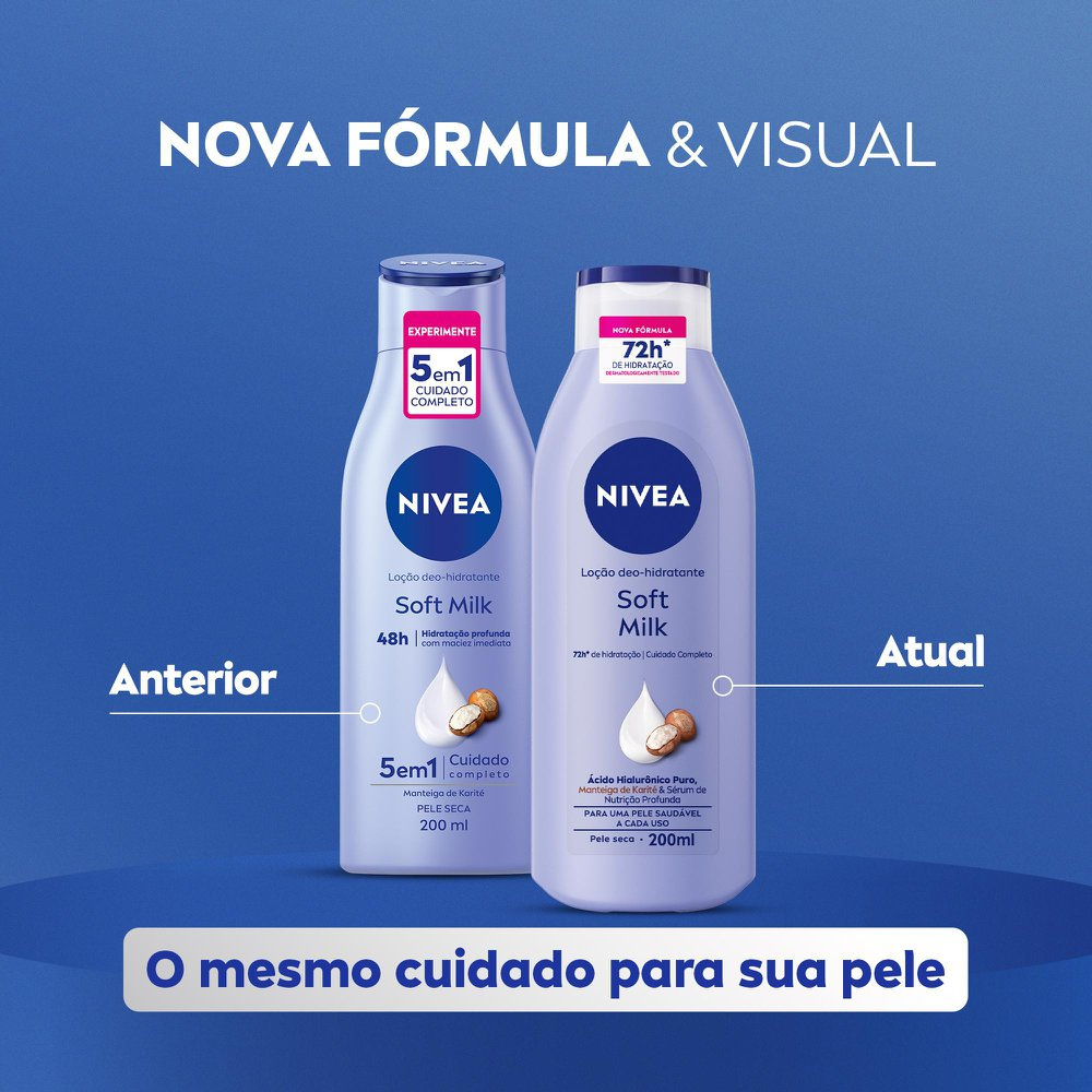 Loção Corporal Nivea Soft Milk Hidratante Desodorante 200ml — imagem 4 | Farmácia Resyla