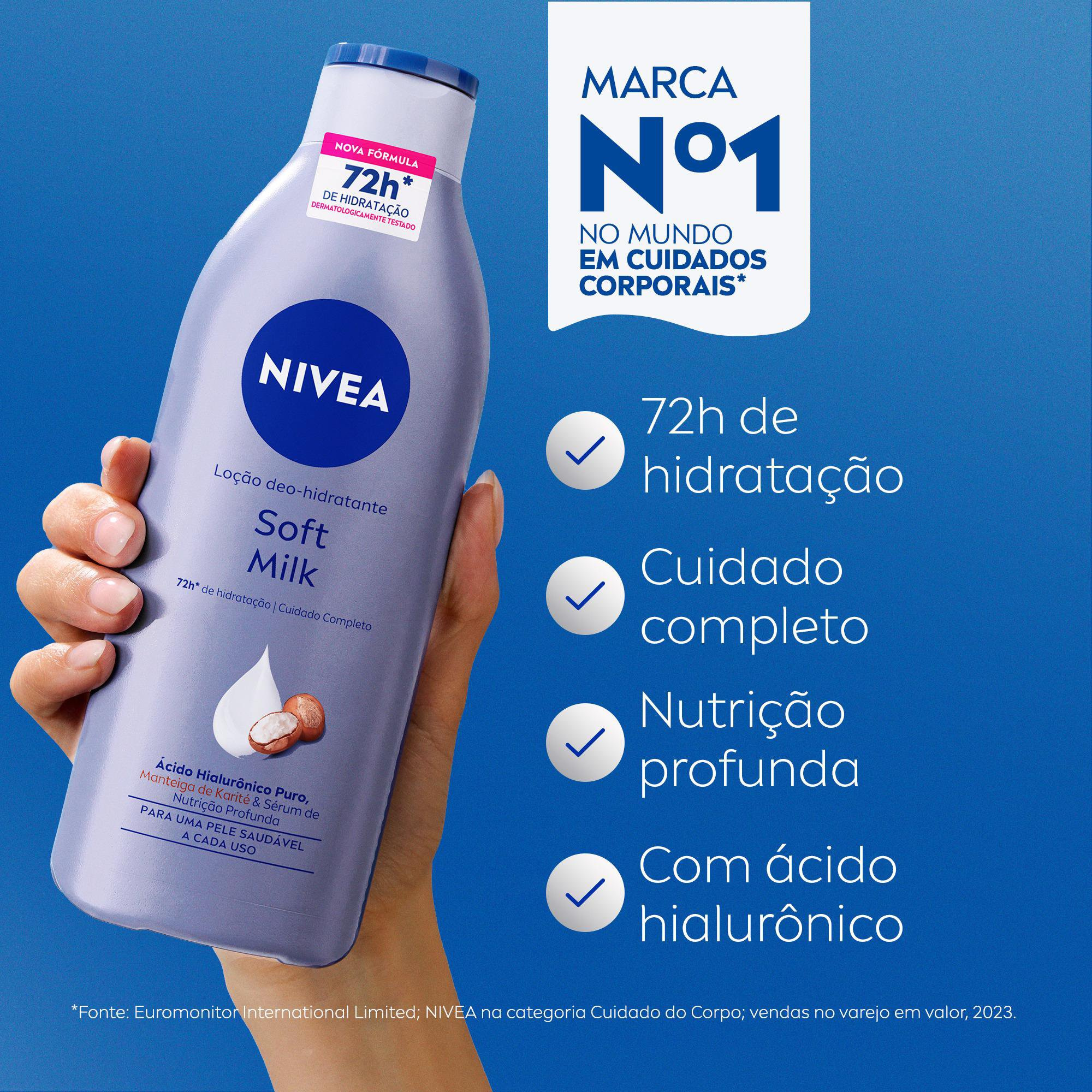 Loção Corporal Nivea Soft Milk Hidratante Pele Seca com Manteiga de Karité 400ml — imagem 3 | Farmácia Resyla