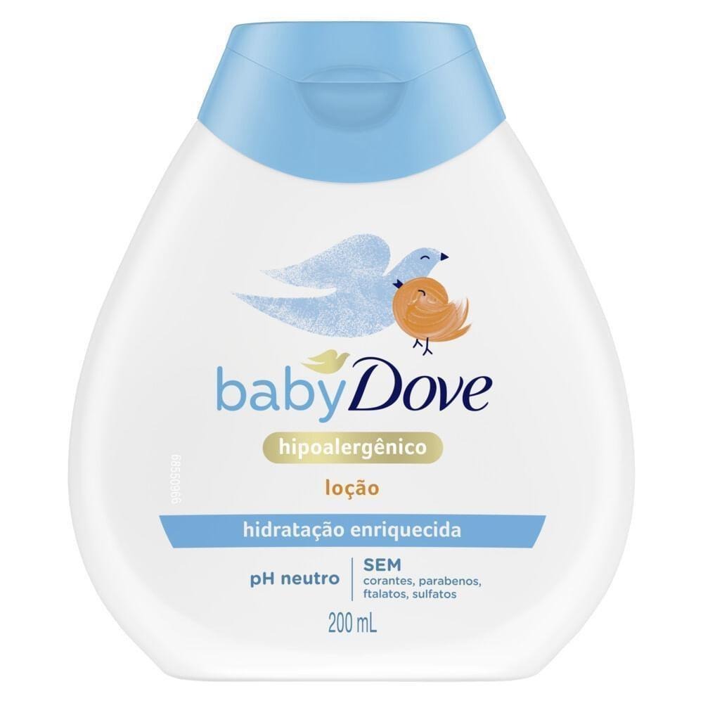 Loção Hidratante Infantil Baby Dove Hidratação Enriquecida Bebê Hipoalergênica 200ml — imagem 4 | Farmácia Resyla