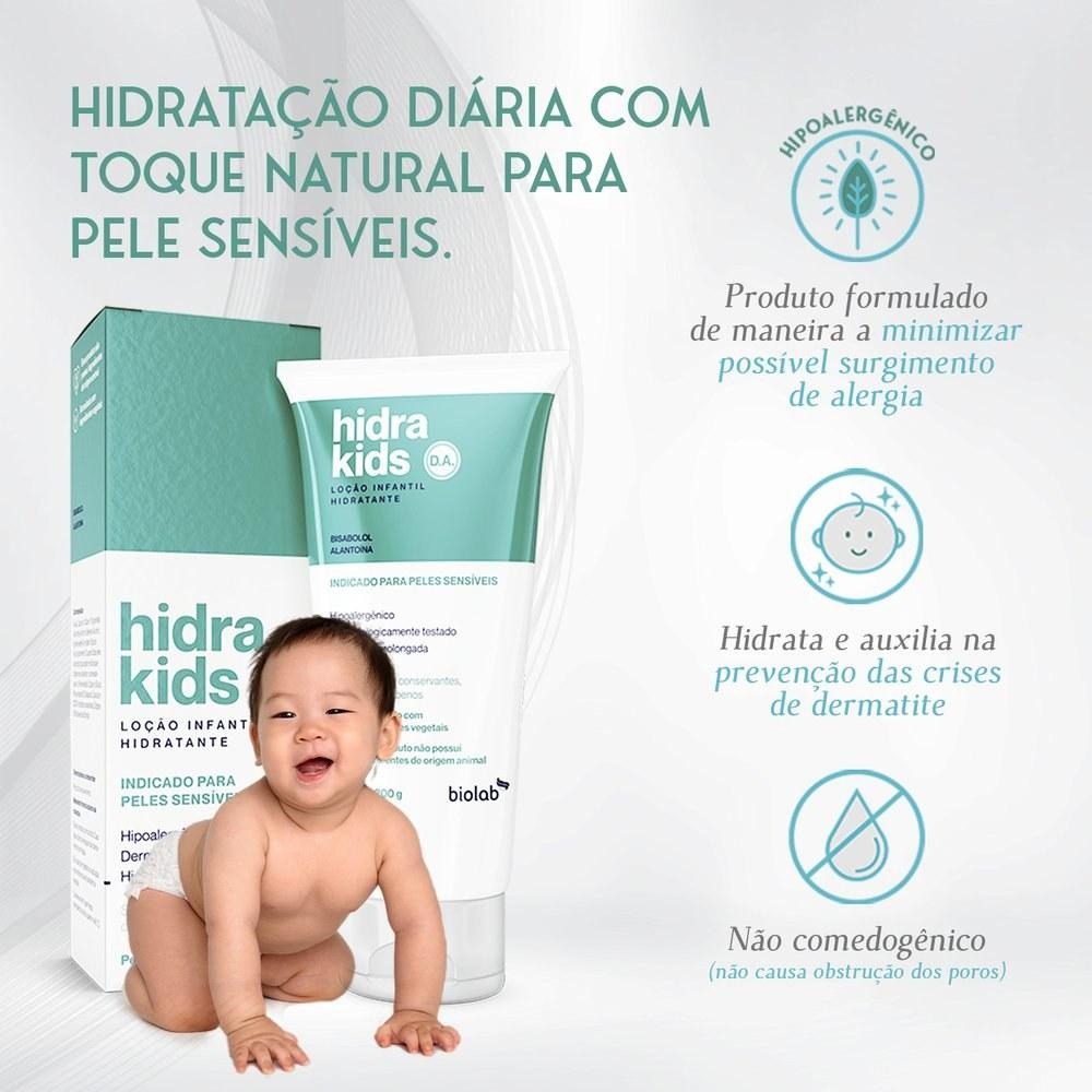 Loção Hidratante Infantil Hidra Kids D.A. Calmante com Aloe Vera 200g — imagem 2 | Farmácia Resyla