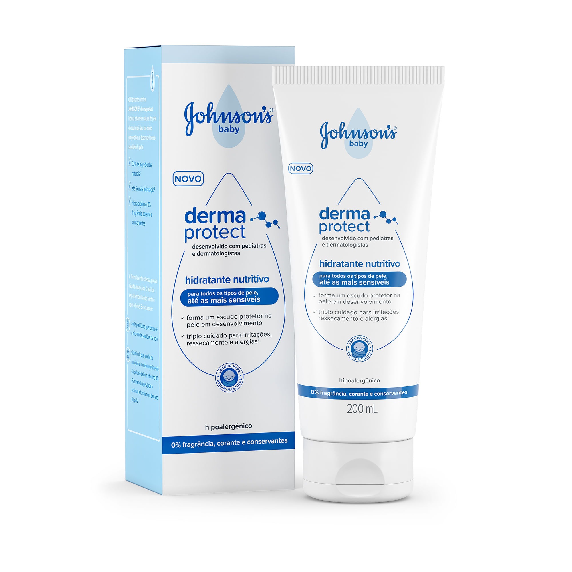 Loção Hidratante Infantil Johnson's Baby Derma Protect Bebê Nutritivo 200ml — Johnsons Baby | Farmácia Resyla