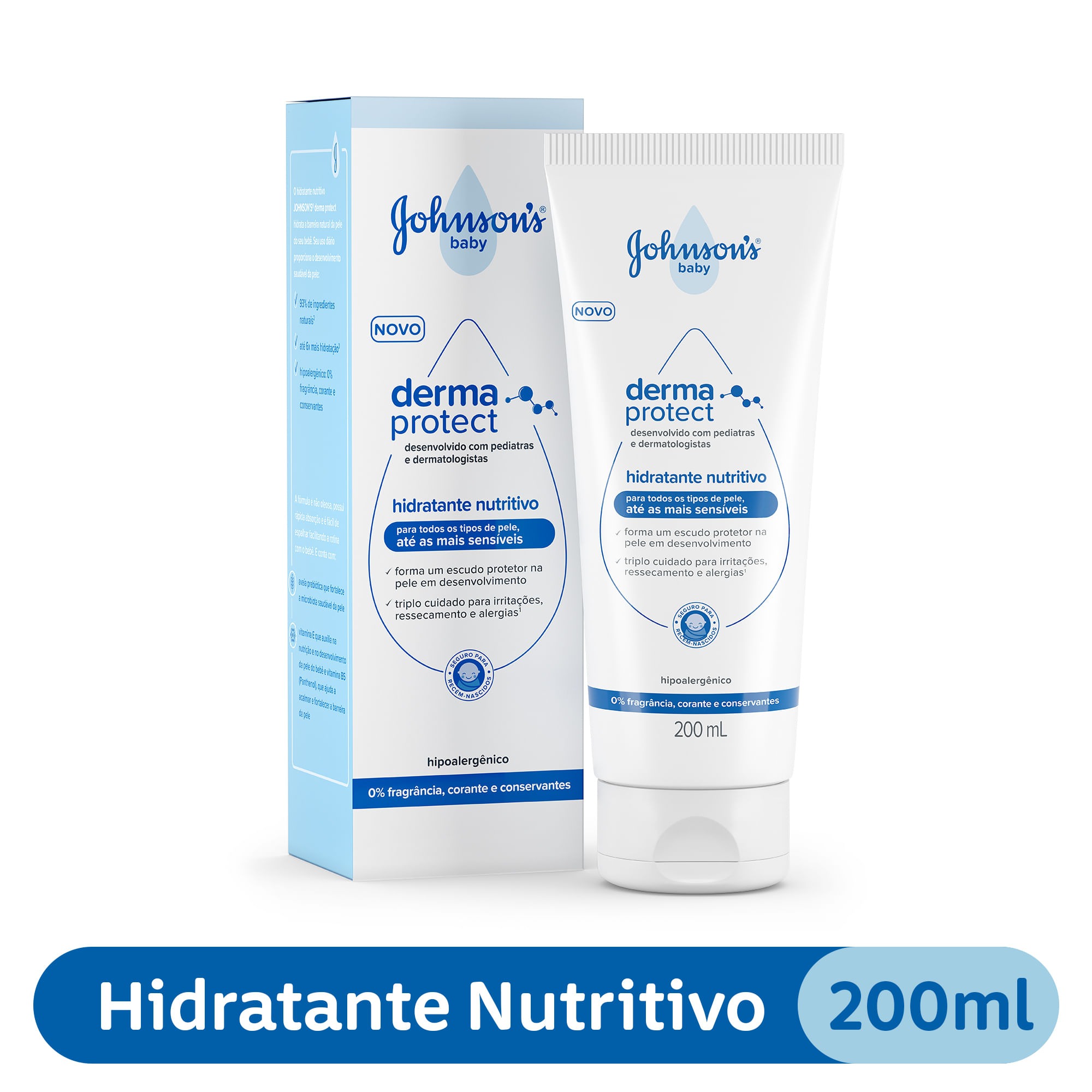 Loção Hidratante Infantil Johnson's Baby Derma Protect Bebê Nutritivo 200ml — imagem 2 | Farmácia Resyla