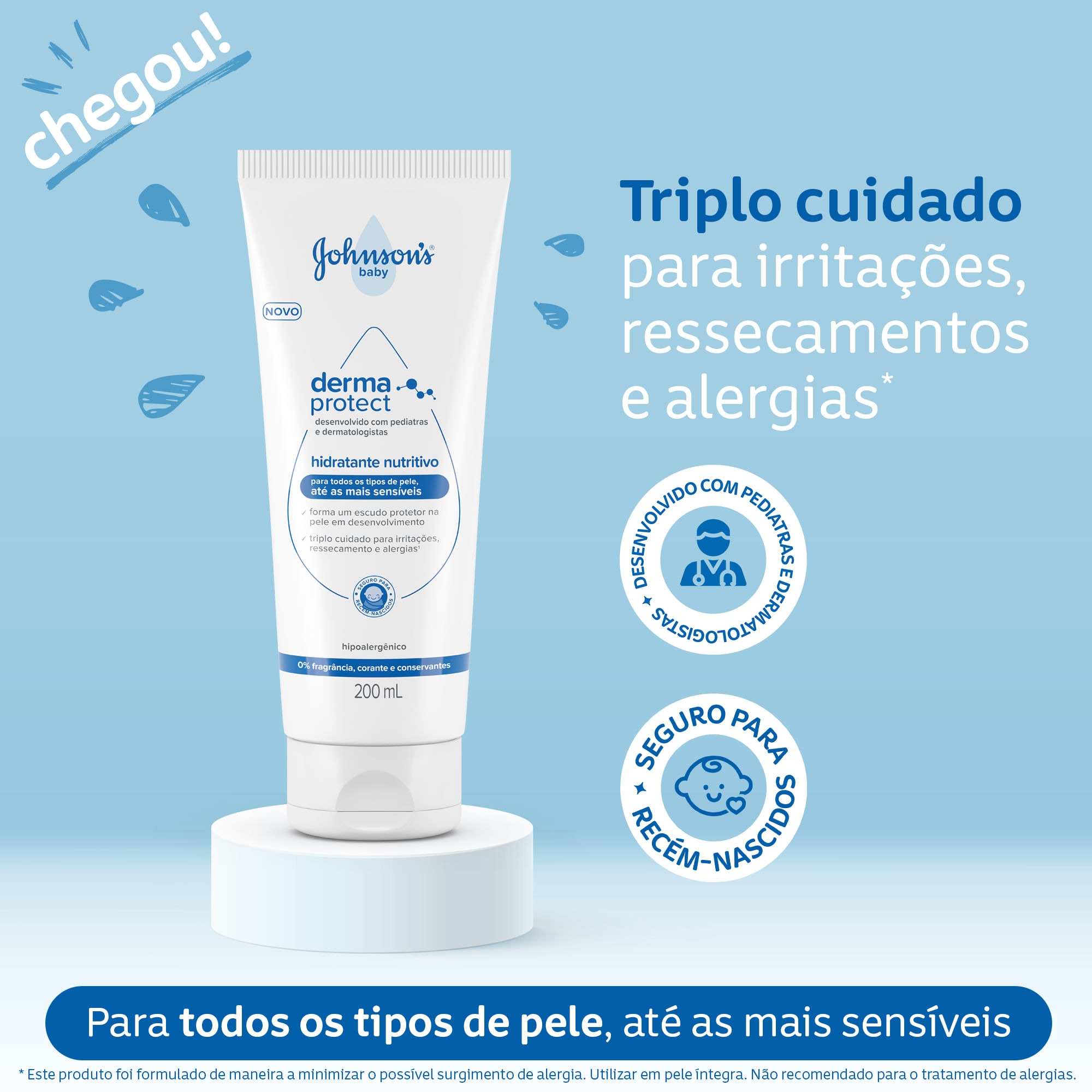 Loção Hidratante Infantil Johnson's Baby Derma Protect Bebê Nutritivo 200ml — imagem 3 | Farmácia Resyla