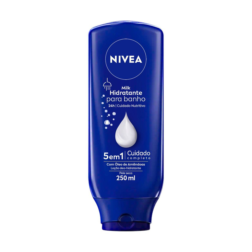 Loção Hidratante para Banho Nivea Milk Pele Seca 250ml — Nivea | Farmácia Resyla