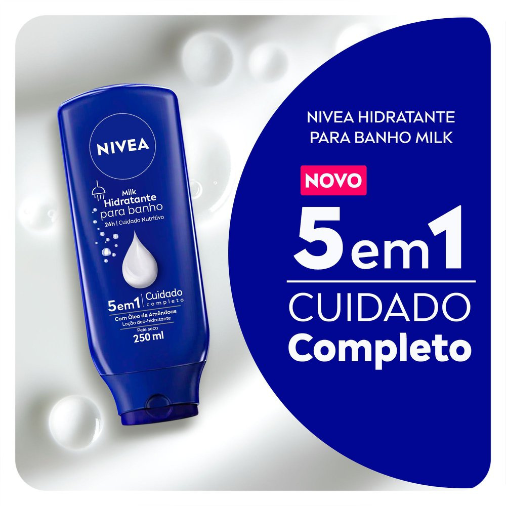 Loção Hidratante para Banho Nivea Milk Pele Seca 250ml — imagem 2 | Farmácia Resyla