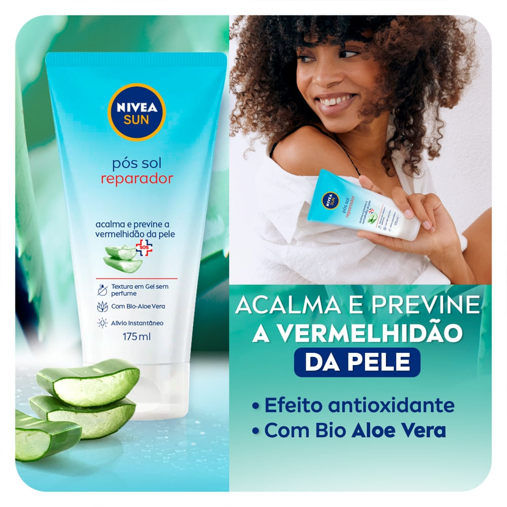 Loção Pós-Sol Nivea Sun Reparadora Aloe Vera Gel 175ml — imagem 3 | Farmácia Resyla